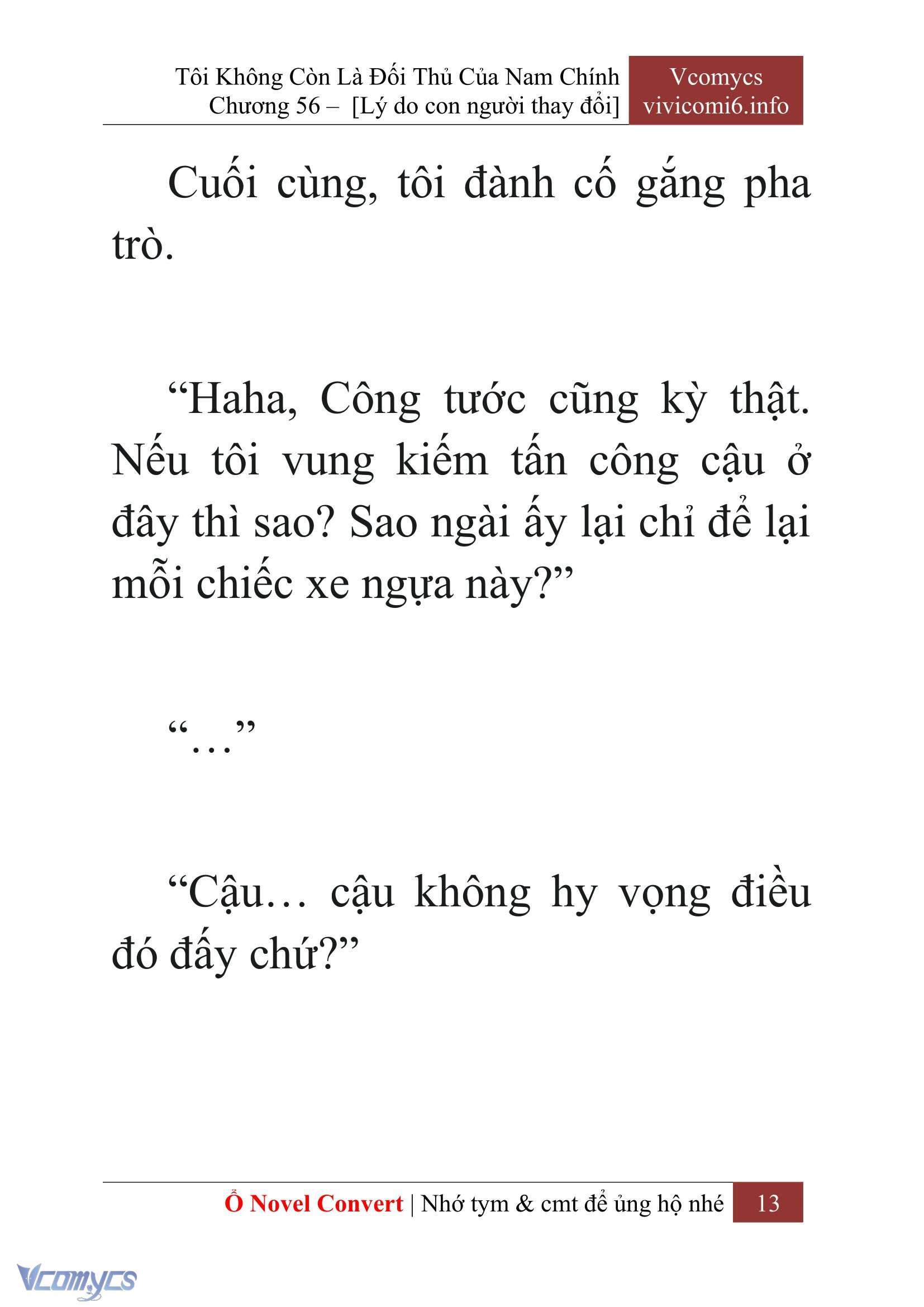 [Novel] Tôi Không Còn Là Đối Thủ Của Nam Chính Chap 56 - Trang 2
