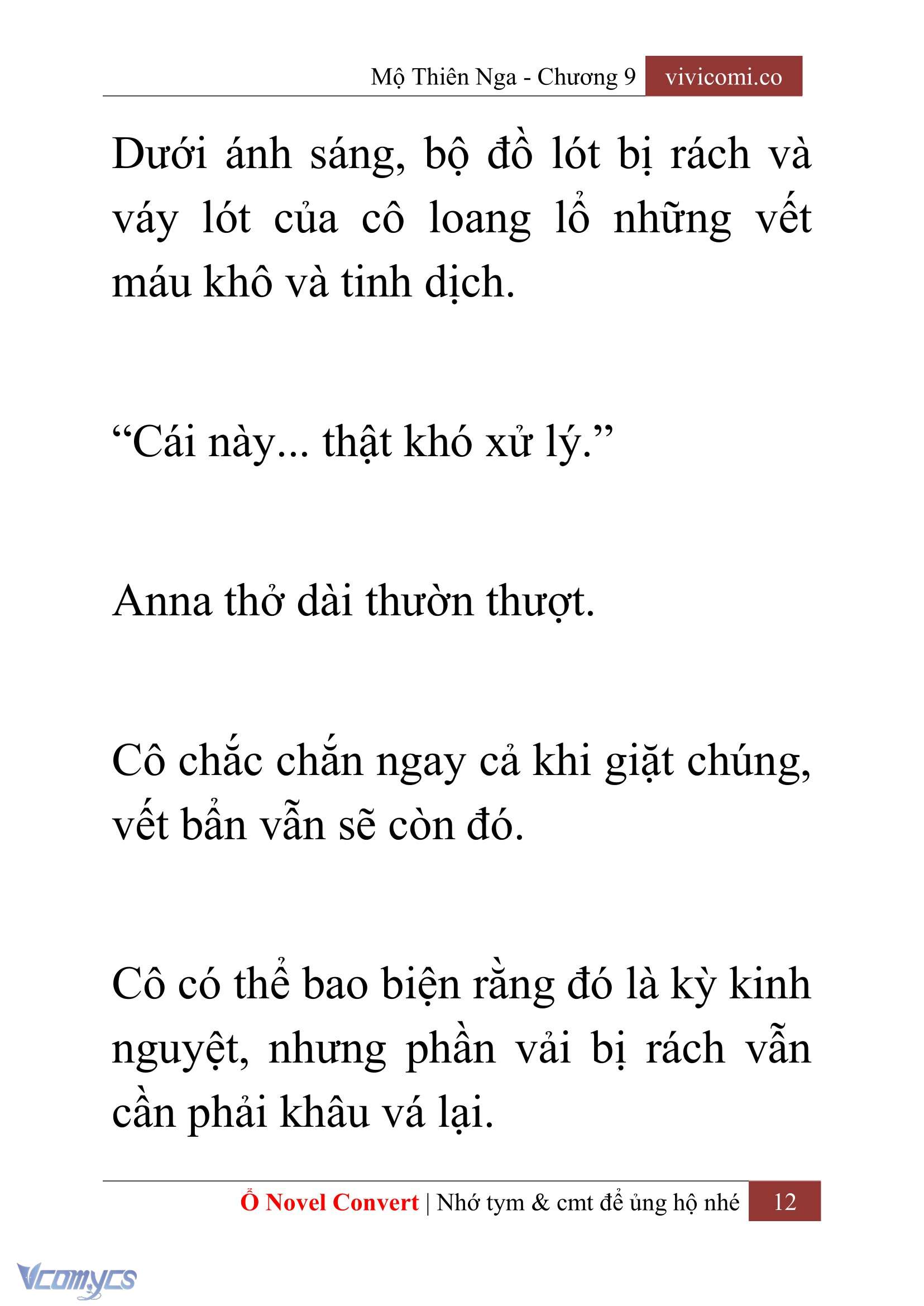 [Novel] Mộ Thiên Nga Chap 9 - Trang 2
