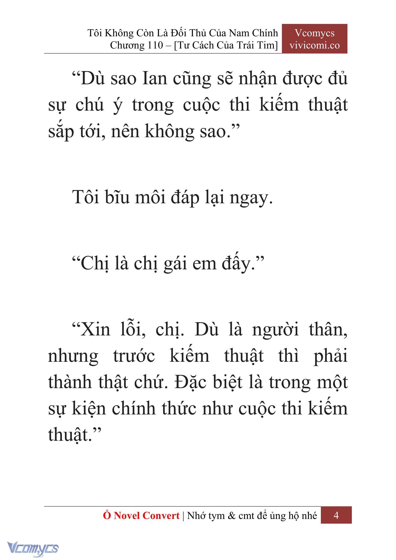 [Novel] Tôi Không Còn Là Đối Thủ Của Nam Chính Chap 110 - Trang 2