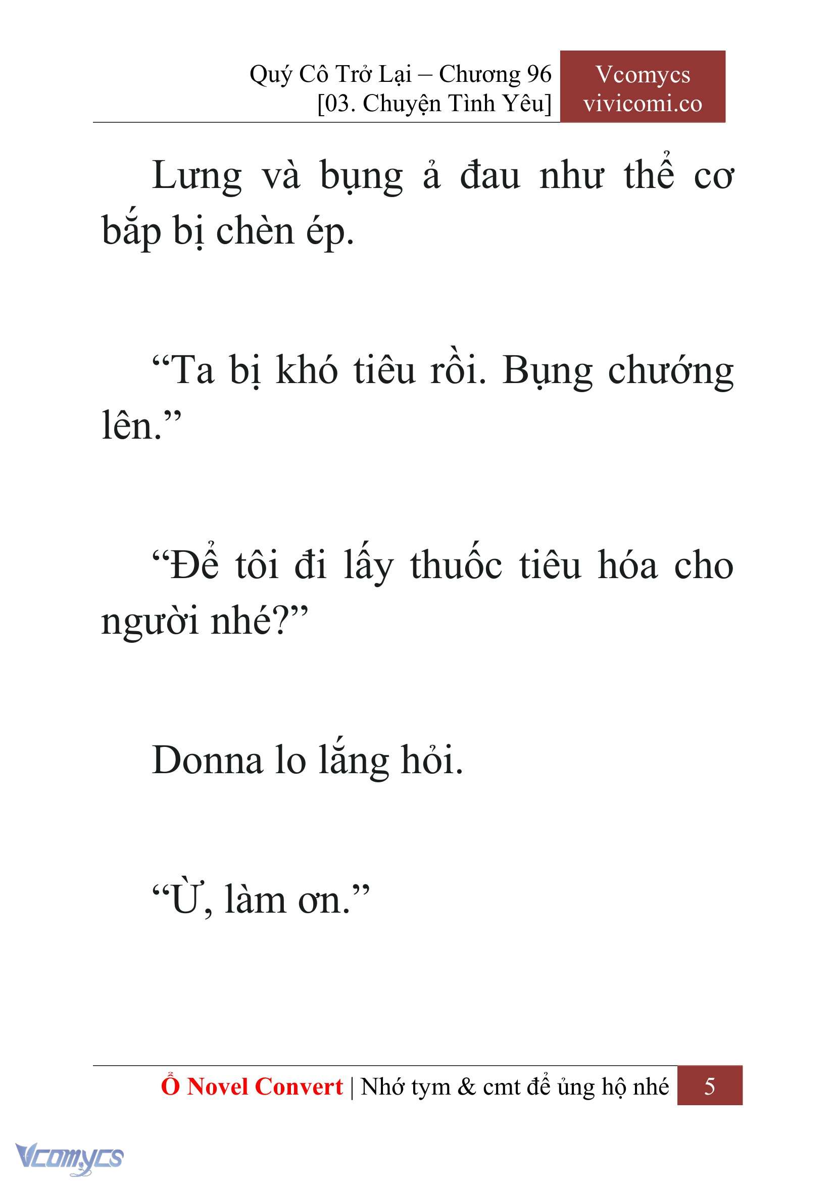 [Novel] Quý Cô Trở Lại Chap 96 - Trang 2