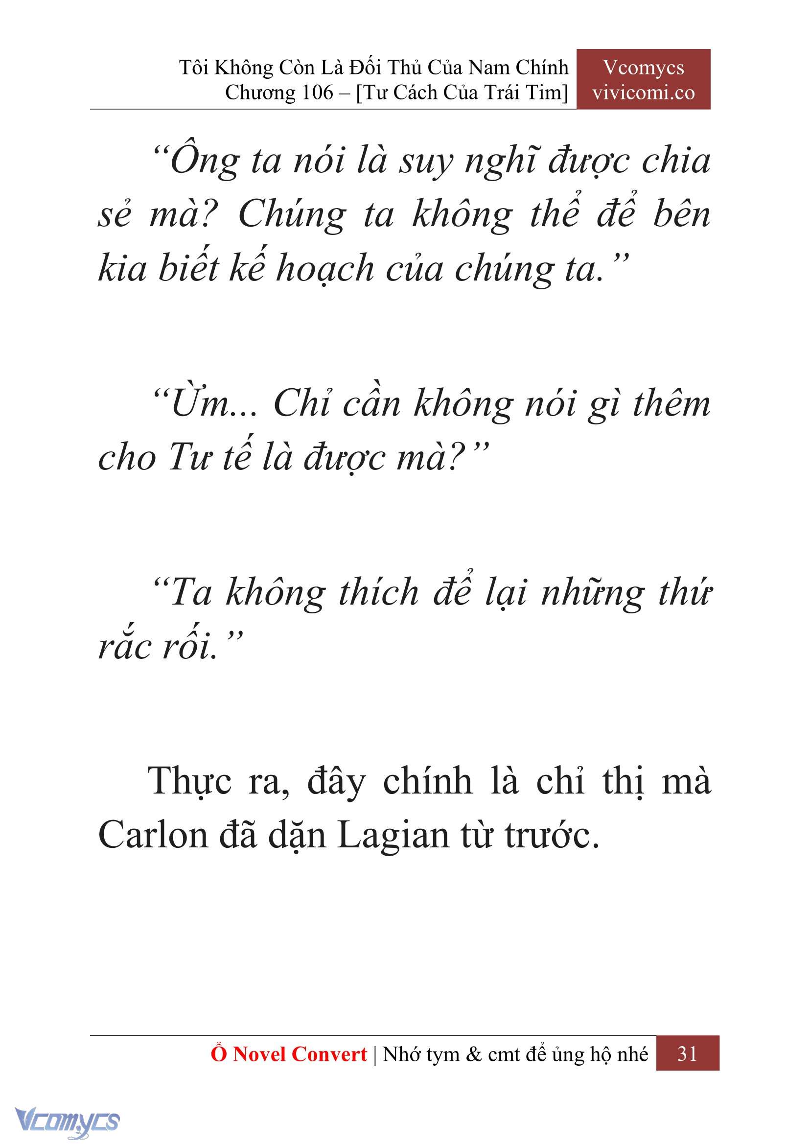 [Novel] Tôi Không Còn Là Đối Thủ Của Nam Chính Chap 106 - Trang 2