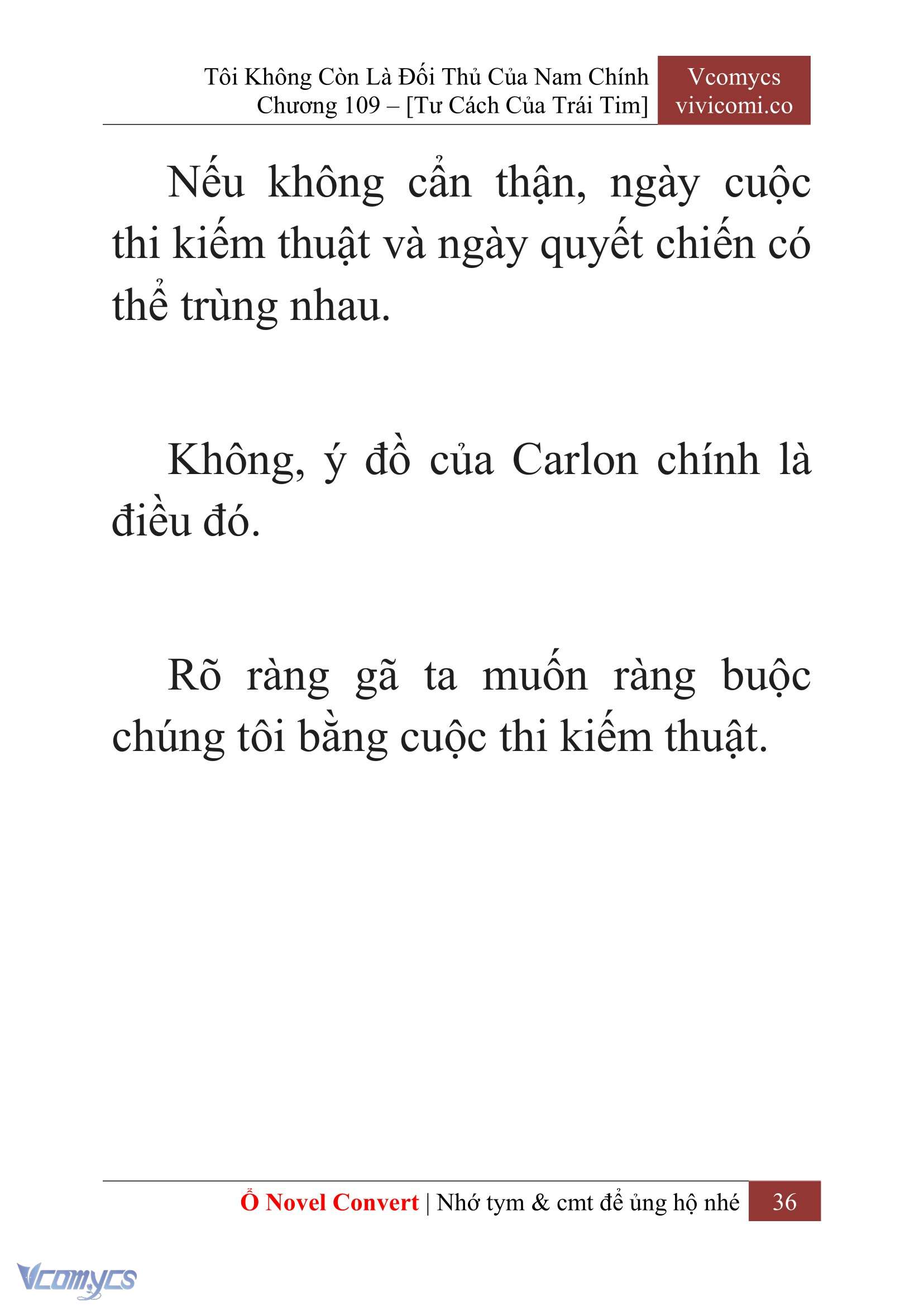 [Novel] Tôi Không Còn Là Đối Thủ Của Nam Chính Chap 109 - Trang 2