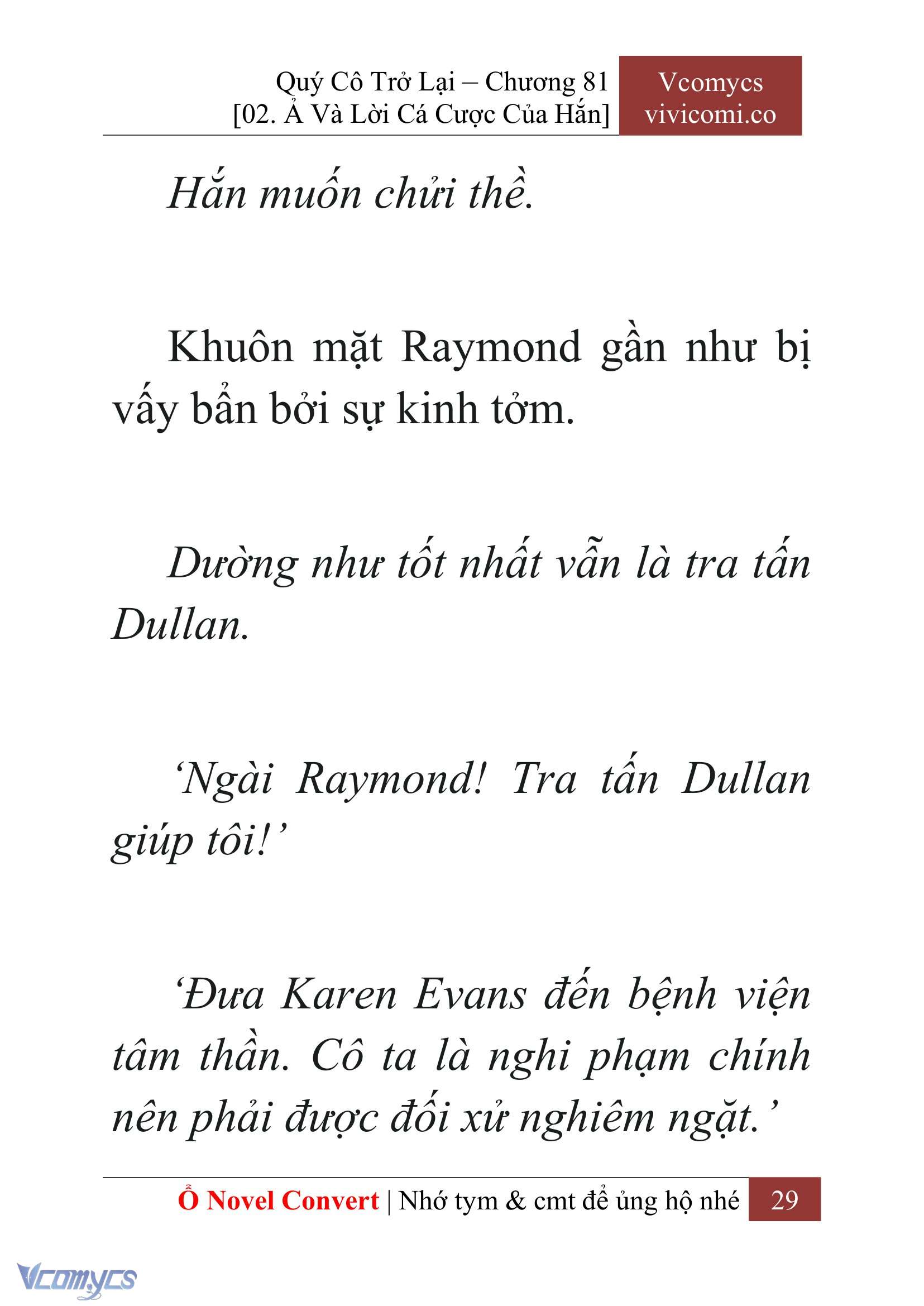 [Novel] Quý Cô Trở Lại Chap 81 - Trang 2