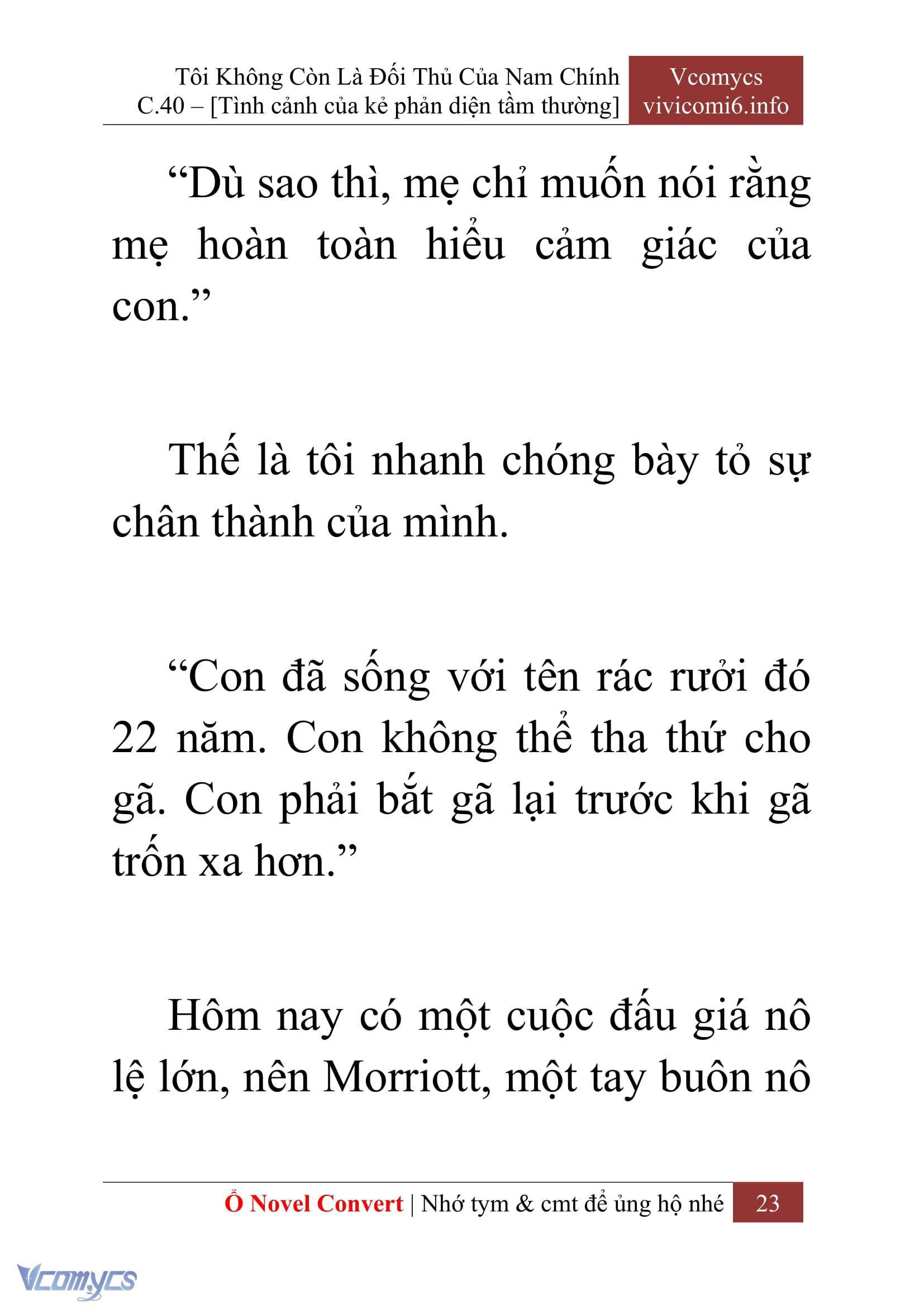 [Novel] Tôi Không Còn Là Đối Thủ Của Nam Chính Chap 40 - Trang 2