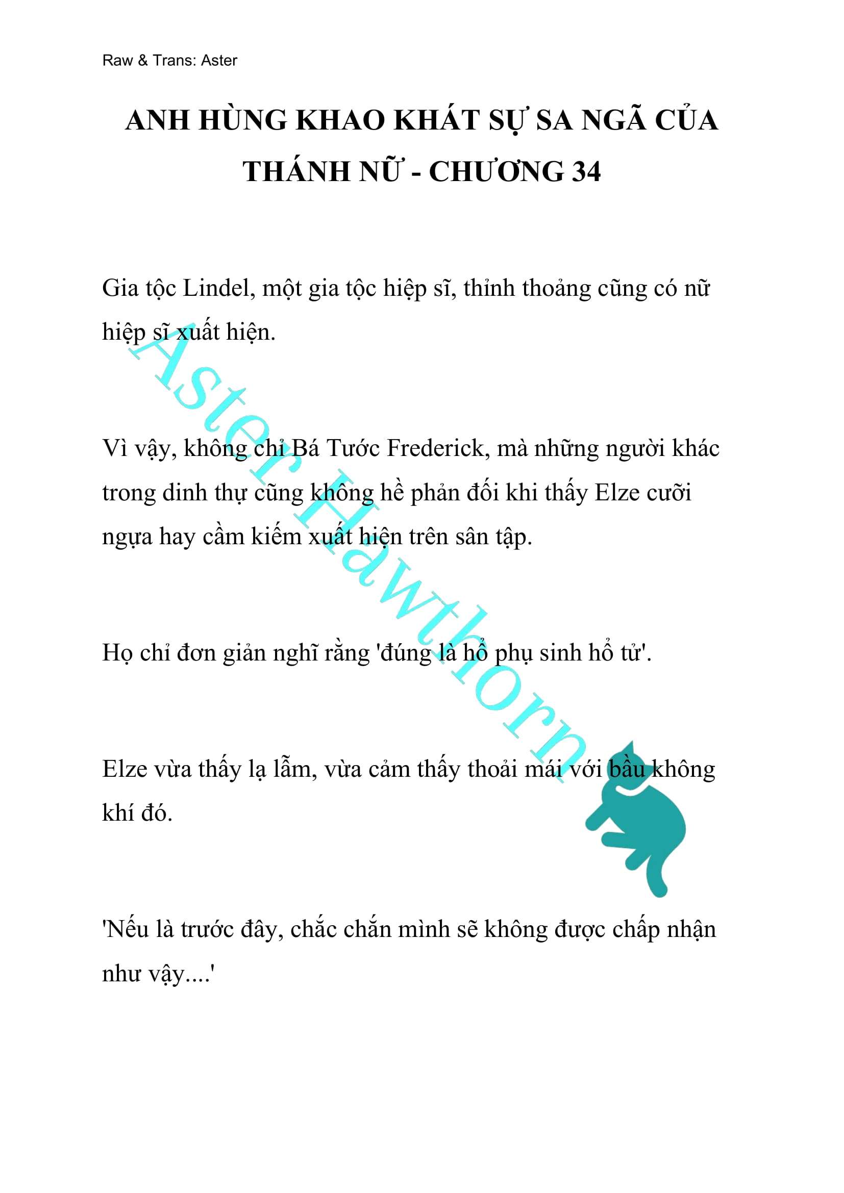 [NOVEL] Anh Hùng Khao Khát Sự Sa Ngã Của Thánh Nữ Chap 34 - Trang 2