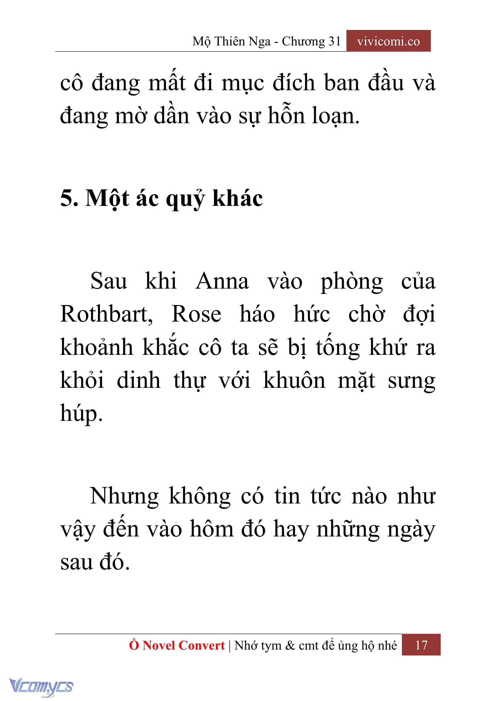 [Novel] Mộ Thiên Nga Chap 31 - Trang 2