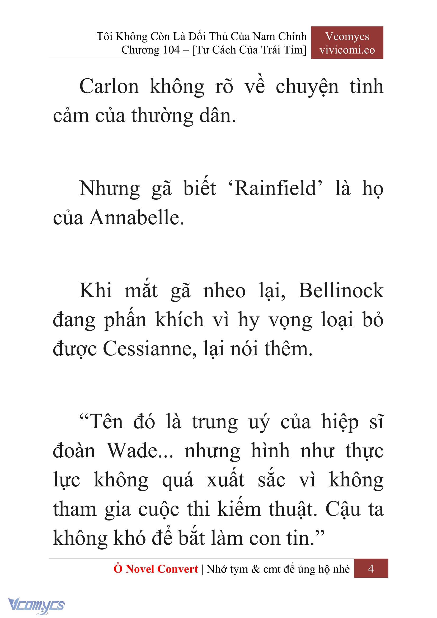 [Novel] Tôi Không Còn Là Đối Thủ Của Nam Chính Chap 104 - Trang 2