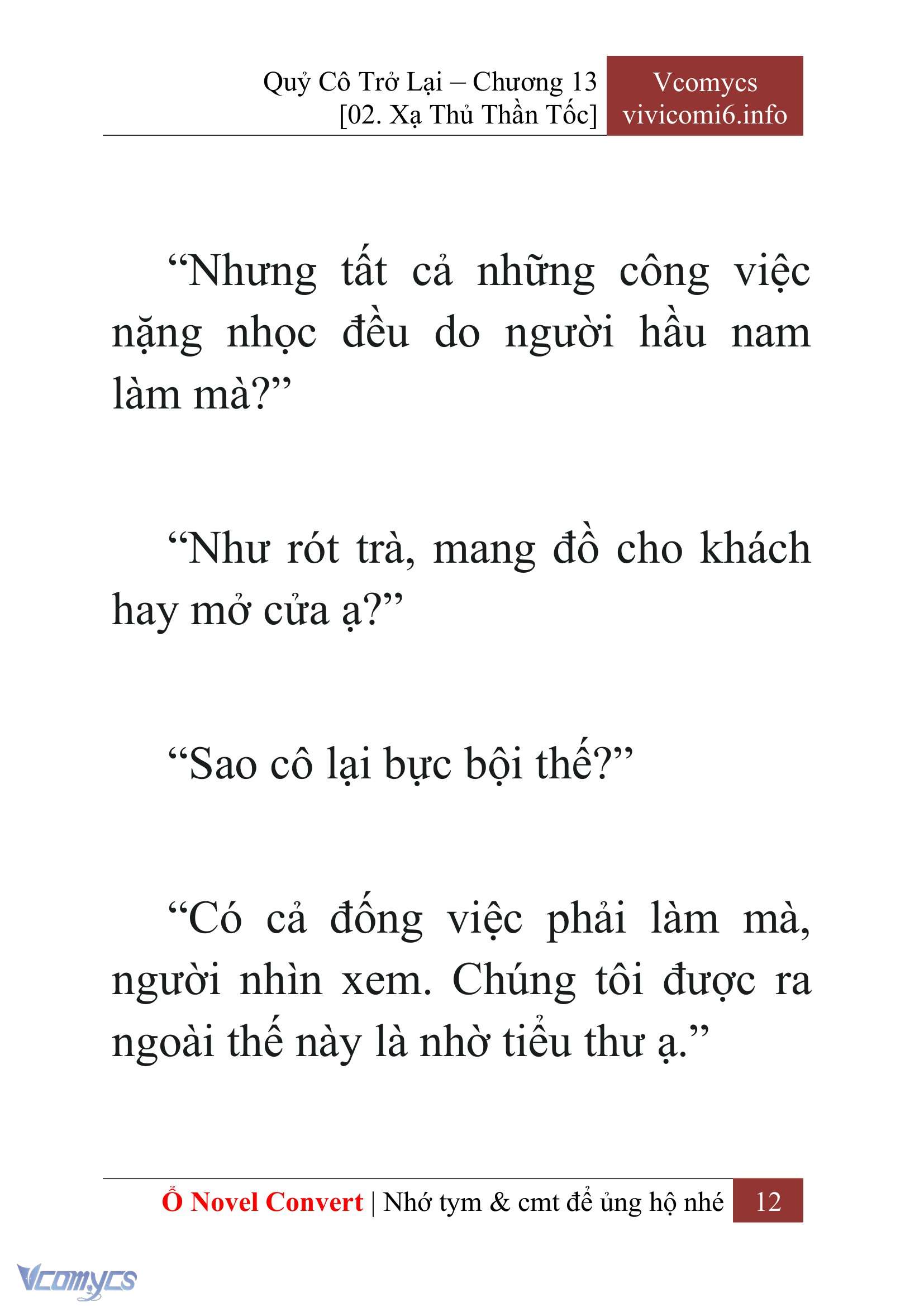 [Novel] Quý Cô Trở Lại Chap 13 - Trang 2
