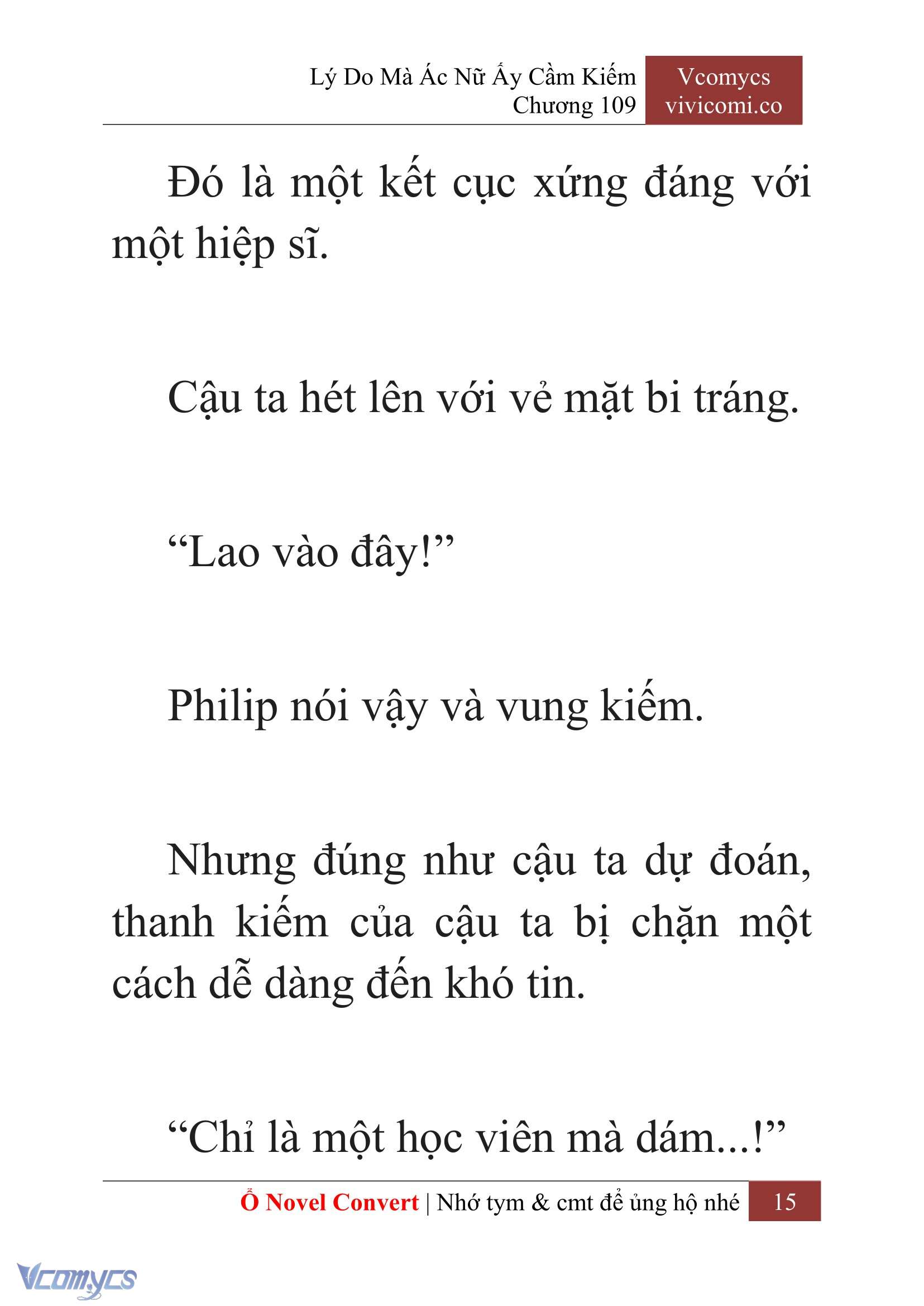 [Novel] Lý Do Mà Ác Nữ Ấy Cầm Kiếm Chap 109 - Trang 2