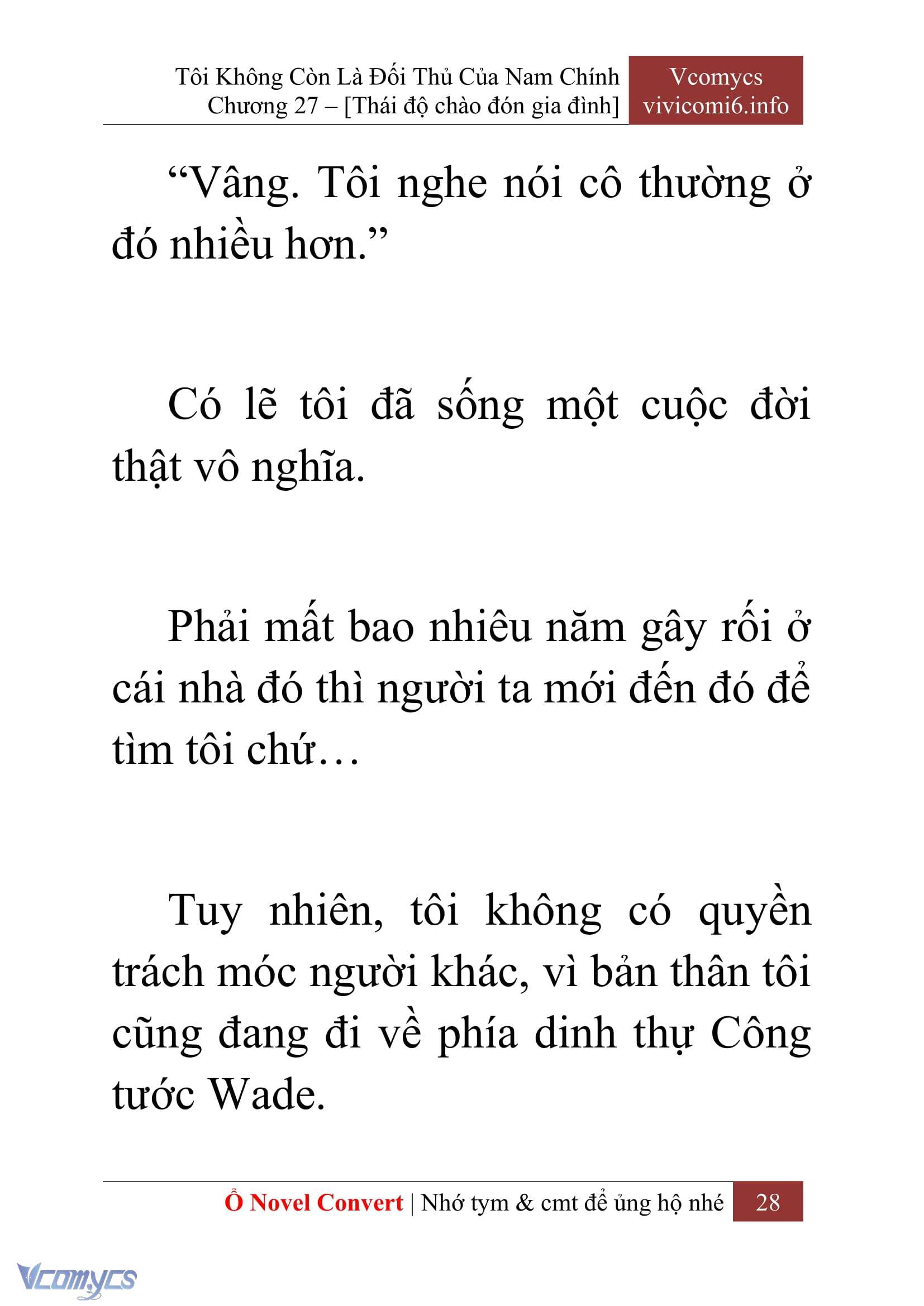 [Novel] Tôi Không Còn Là Đối Thủ Của Nam Chính Chap 27 - Trang 2