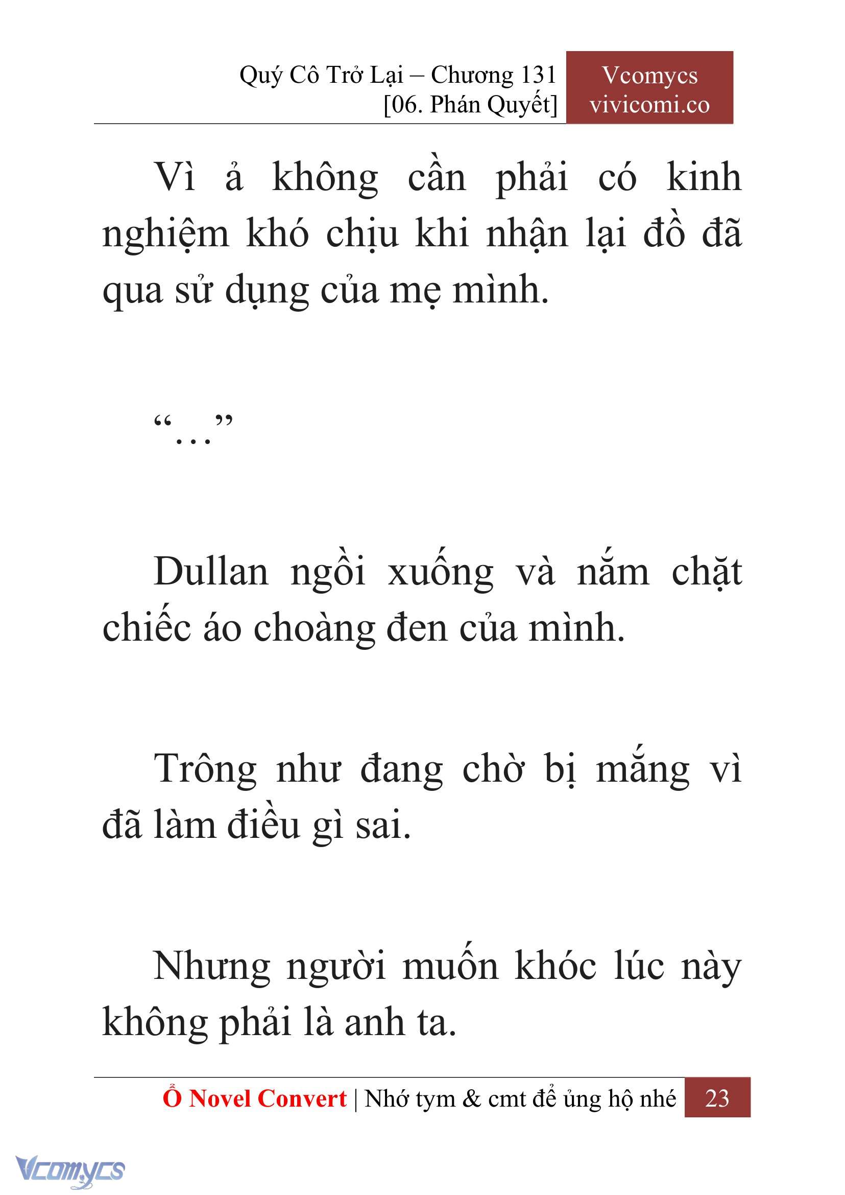 [Novel] Quý Cô Trở Lại Chap 131 - Trang 2