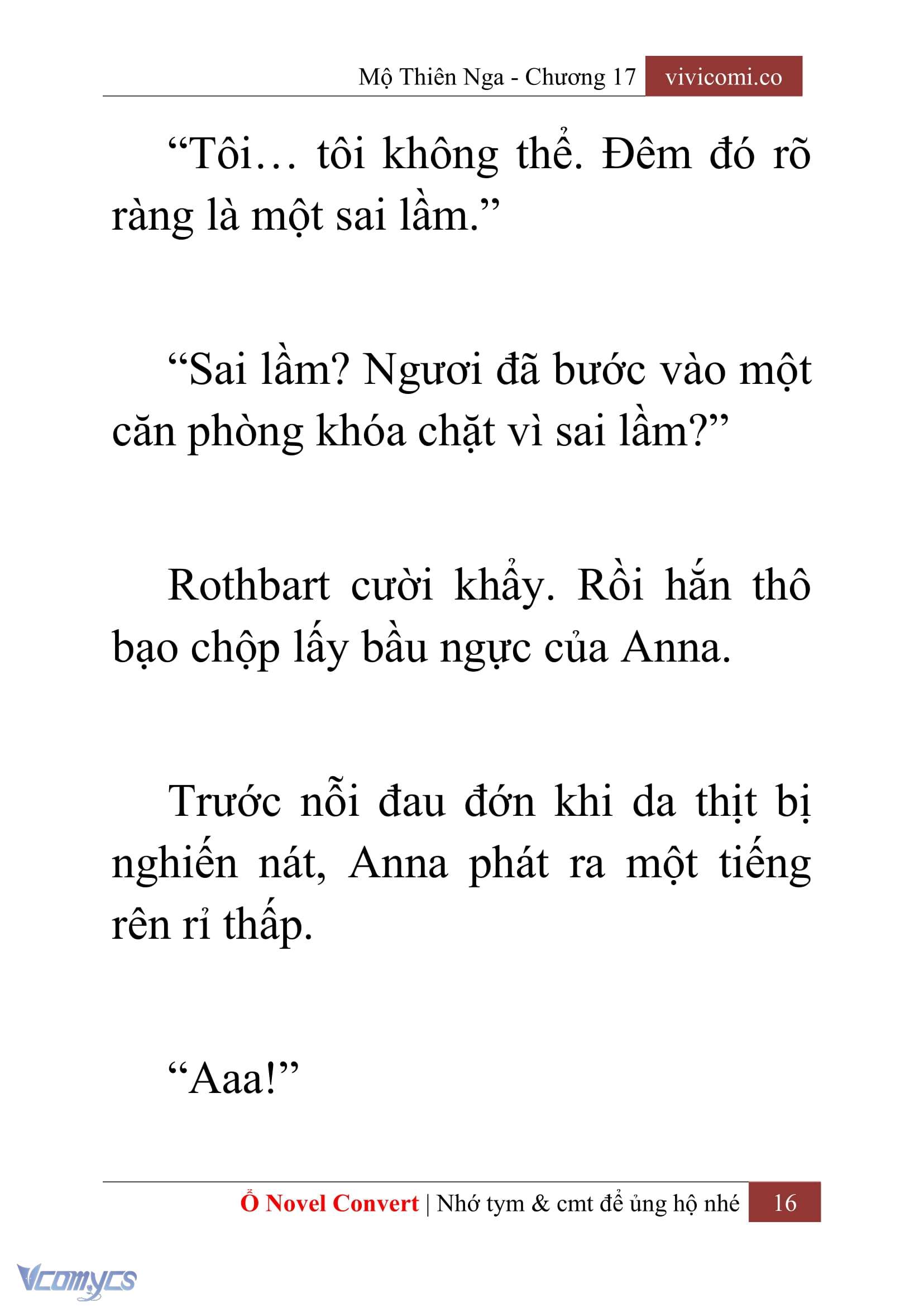 [Novel] Mộ Thiên Nga Chap 17 - Trang 2