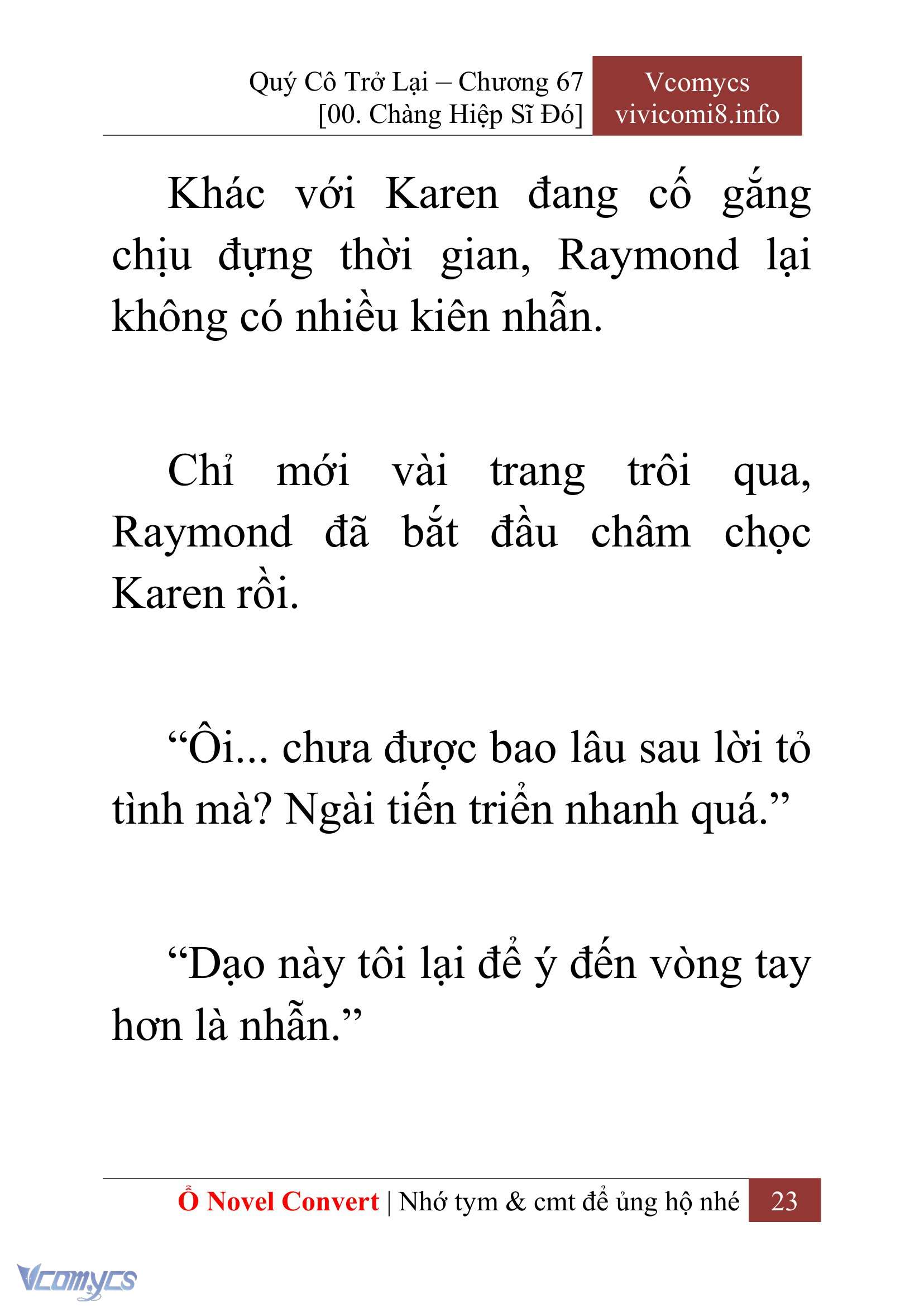 [Novel] Quý Cô Trở Lại Chap 67 - Trang 2