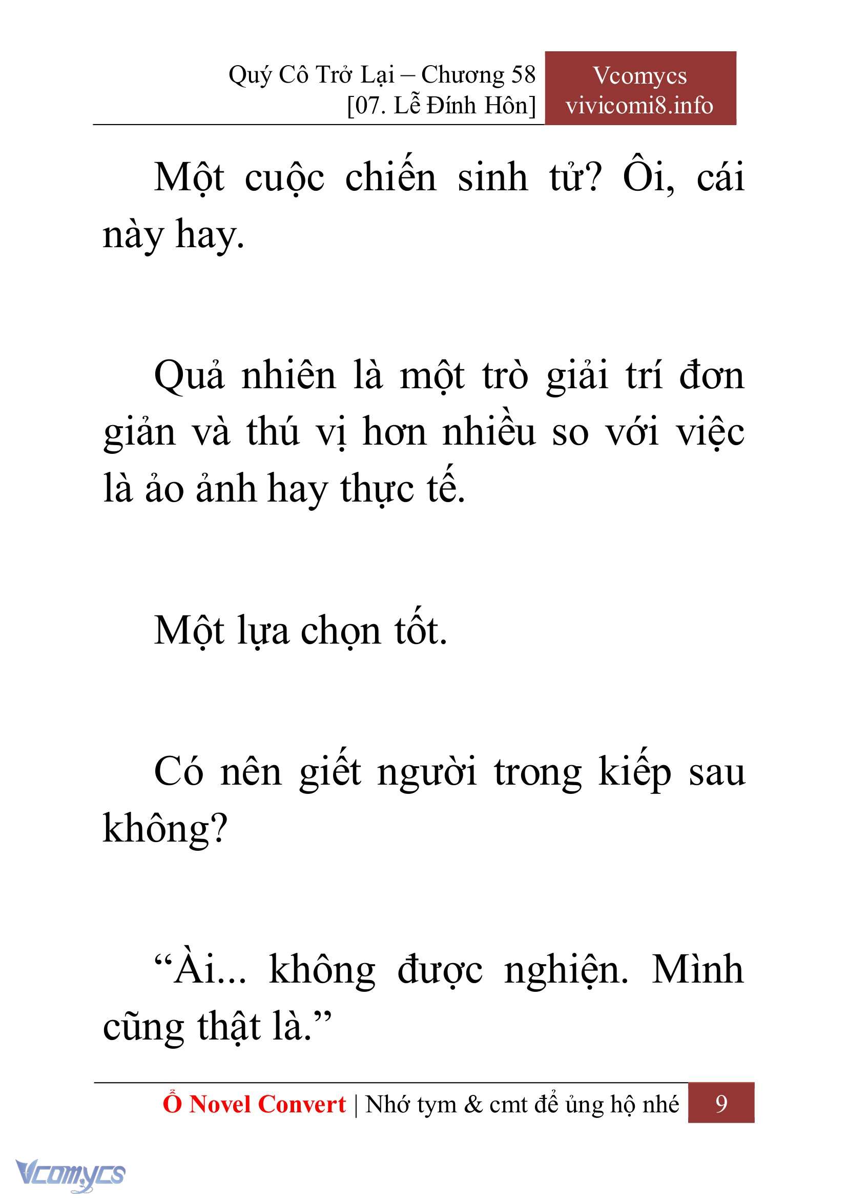 [Novel] Quý Cô Trở Lại Chap 58 - Trang 2