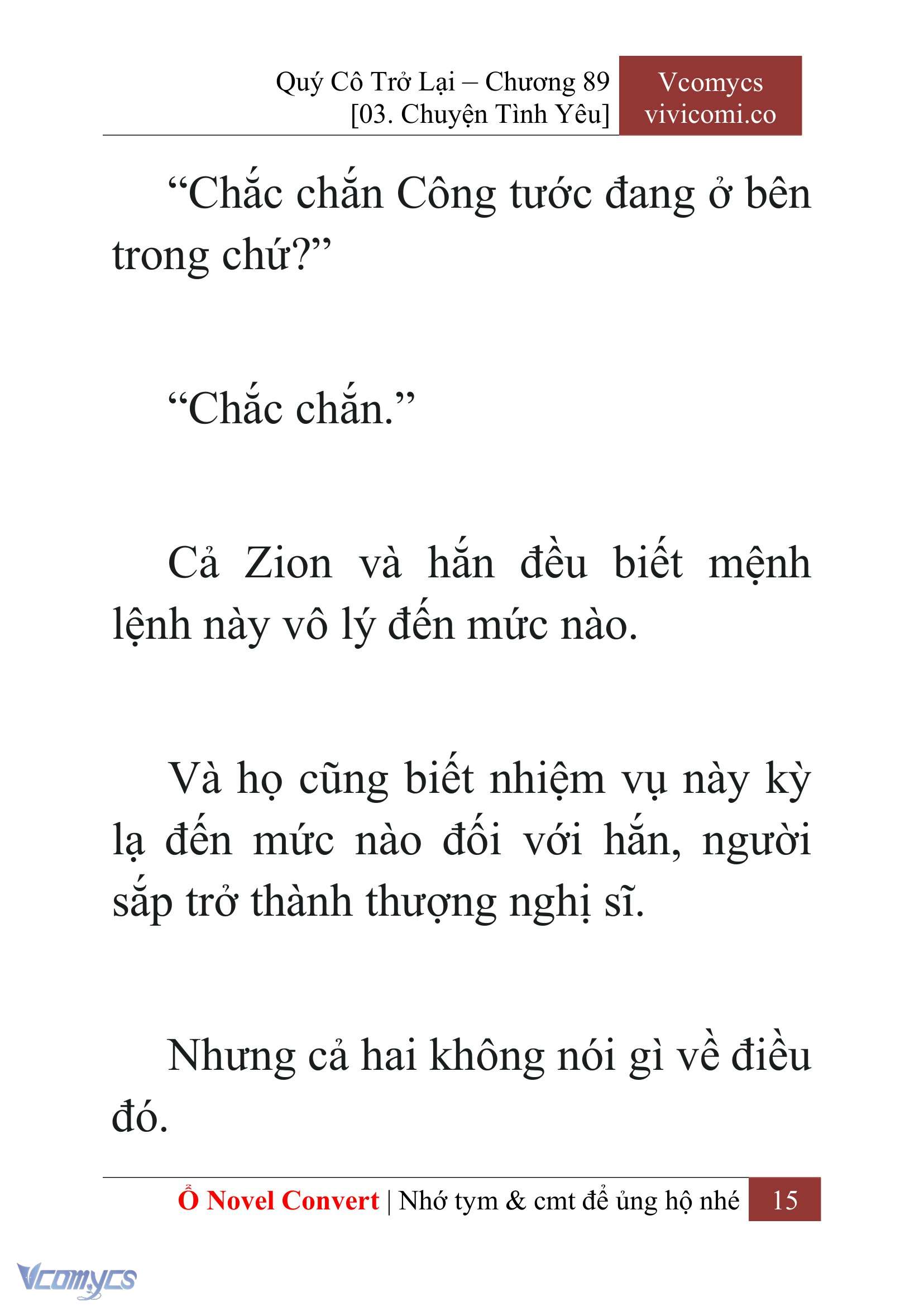 [Novel] Quý Cô Trở Lại Chap 89 - Trang 2