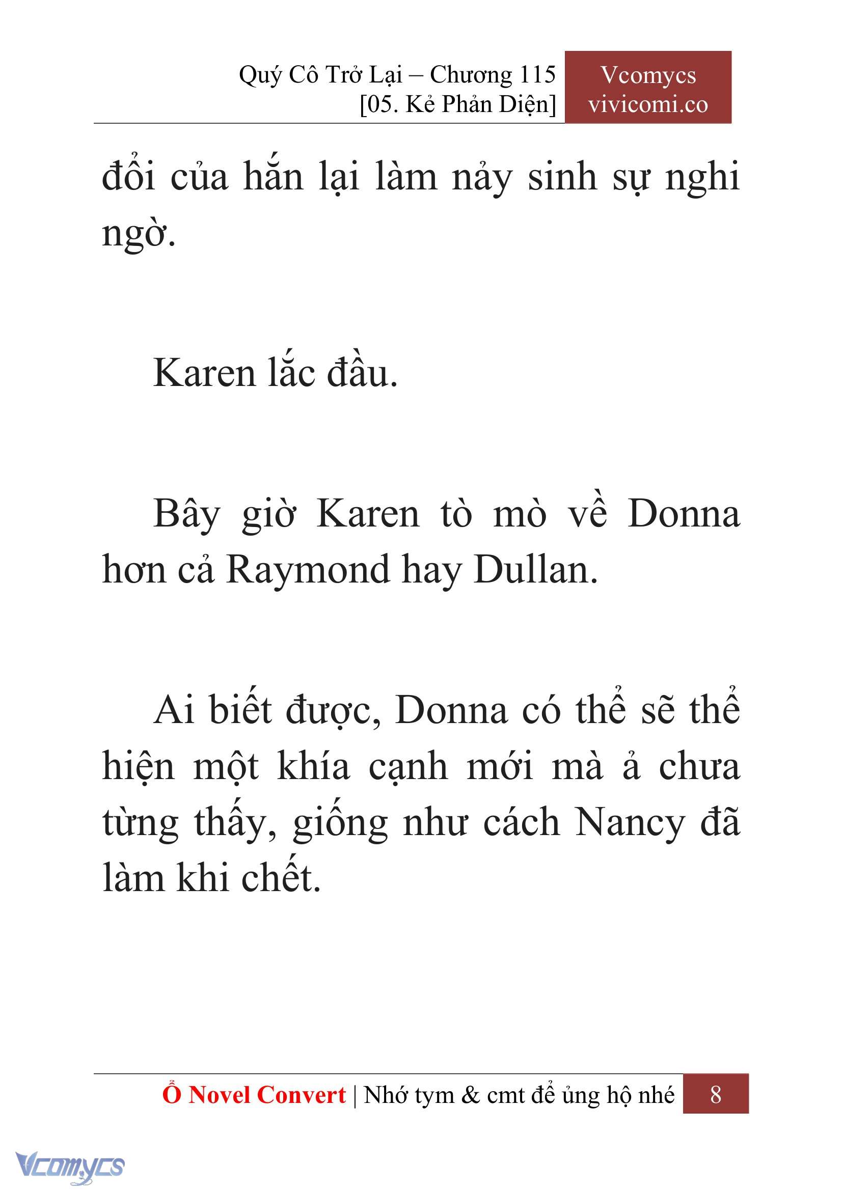 [Novel] Quý Cô Trở Lại Chap 115 - Trang 2