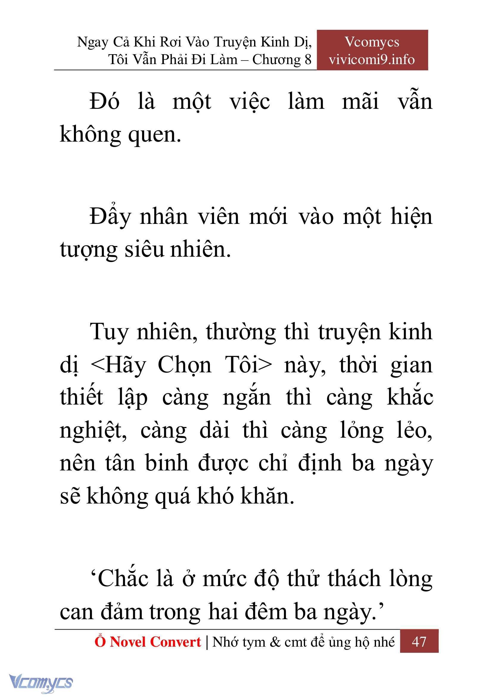[Novel] Ngay Cả Khi Rơi Vào Truyện Kinh Dị, Tôi Vẫn Phải Đi Làm Chap 8 - Trang 2