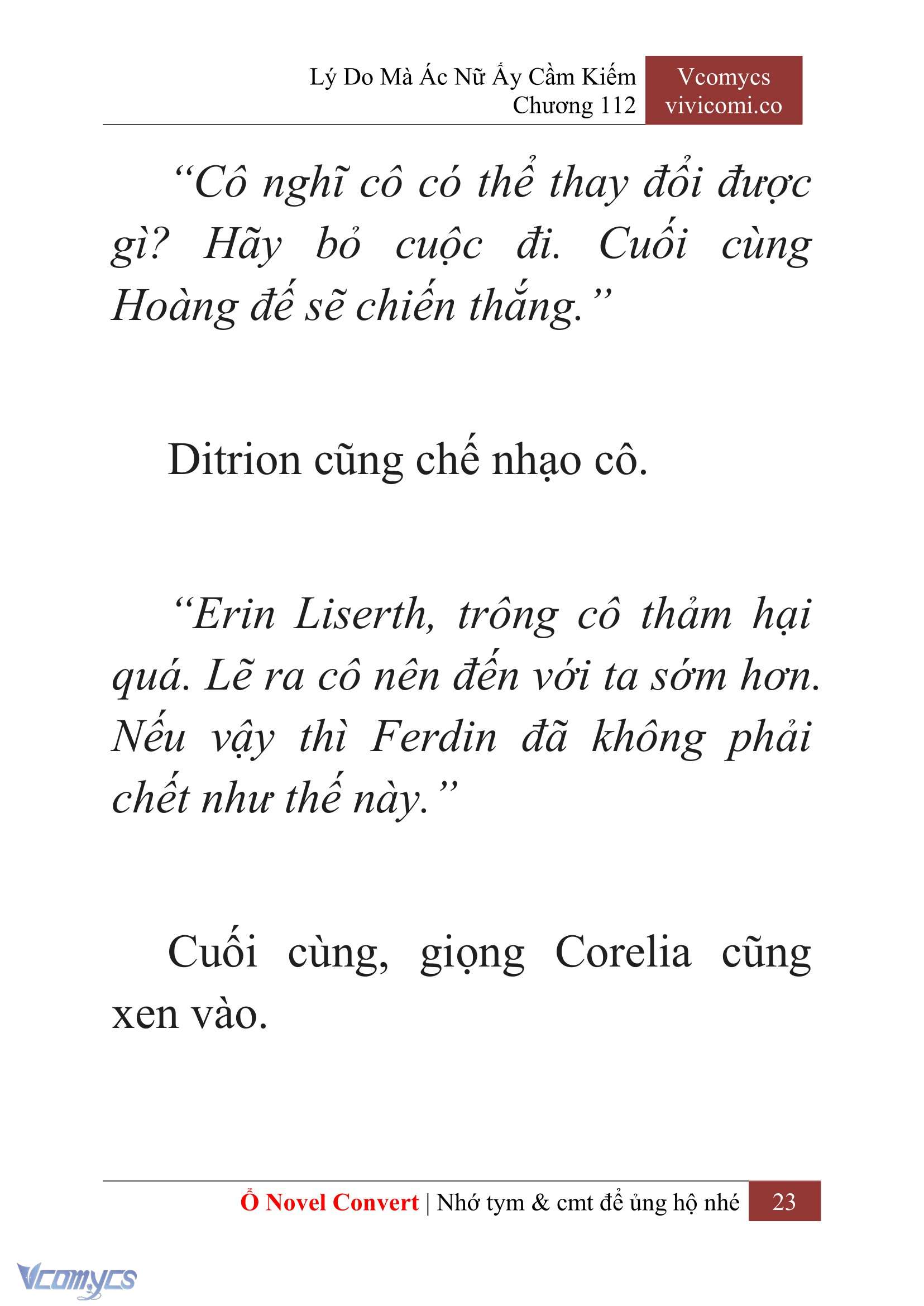 [Novel] Lý Do Mà Ác Nữ Ấy Cầm Kiếm Chap 112 - Trang 2