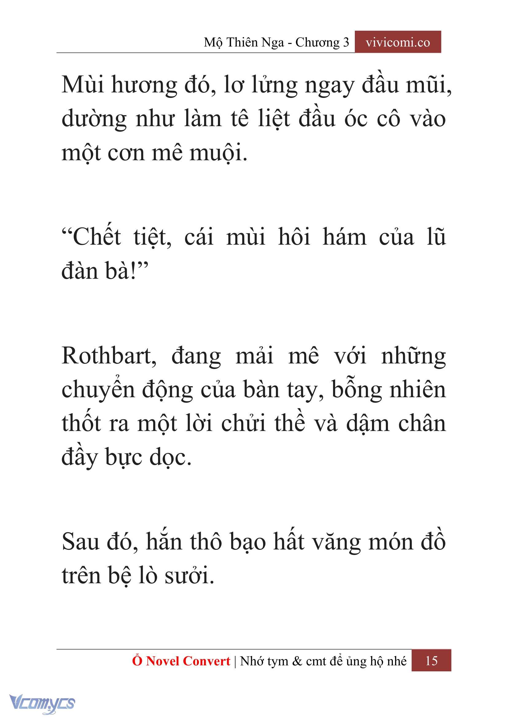 [Novel] Mộ Thiên Nga Chap 3 - Trang 2
