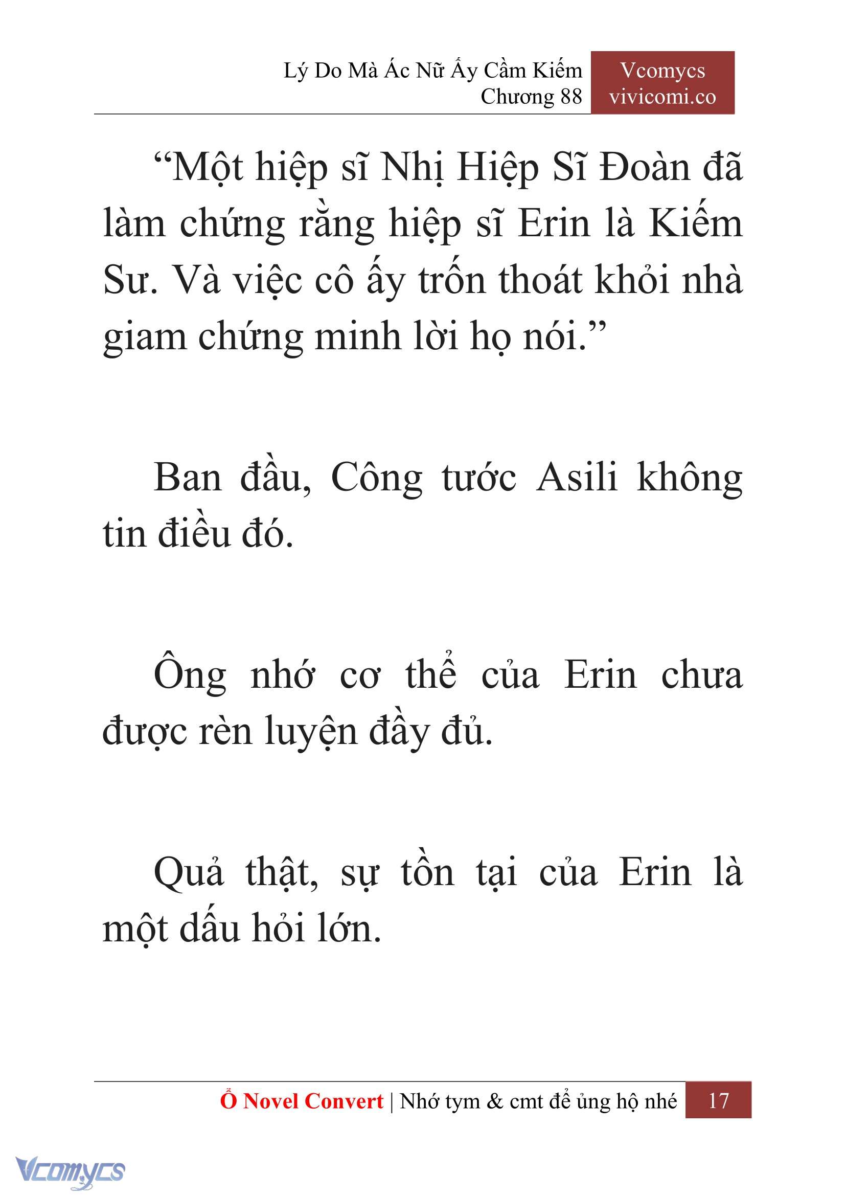 [Novel] Lý Do Mà Ác Nữ Ấy Cầm Kiếm Chap 88 - Trang 2