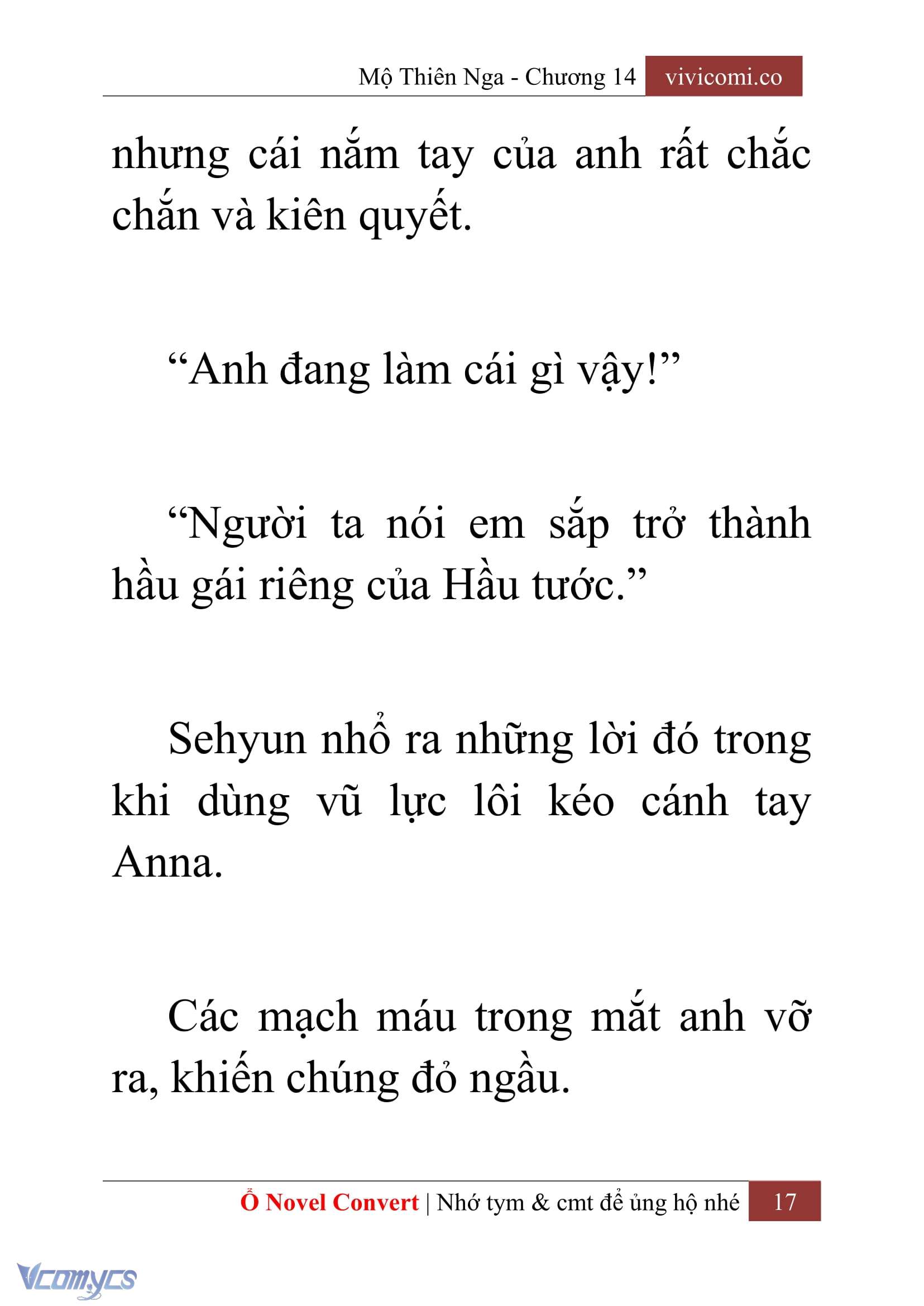 [Novel] Mộ Thiên Nga Chap 14 - Trang 2