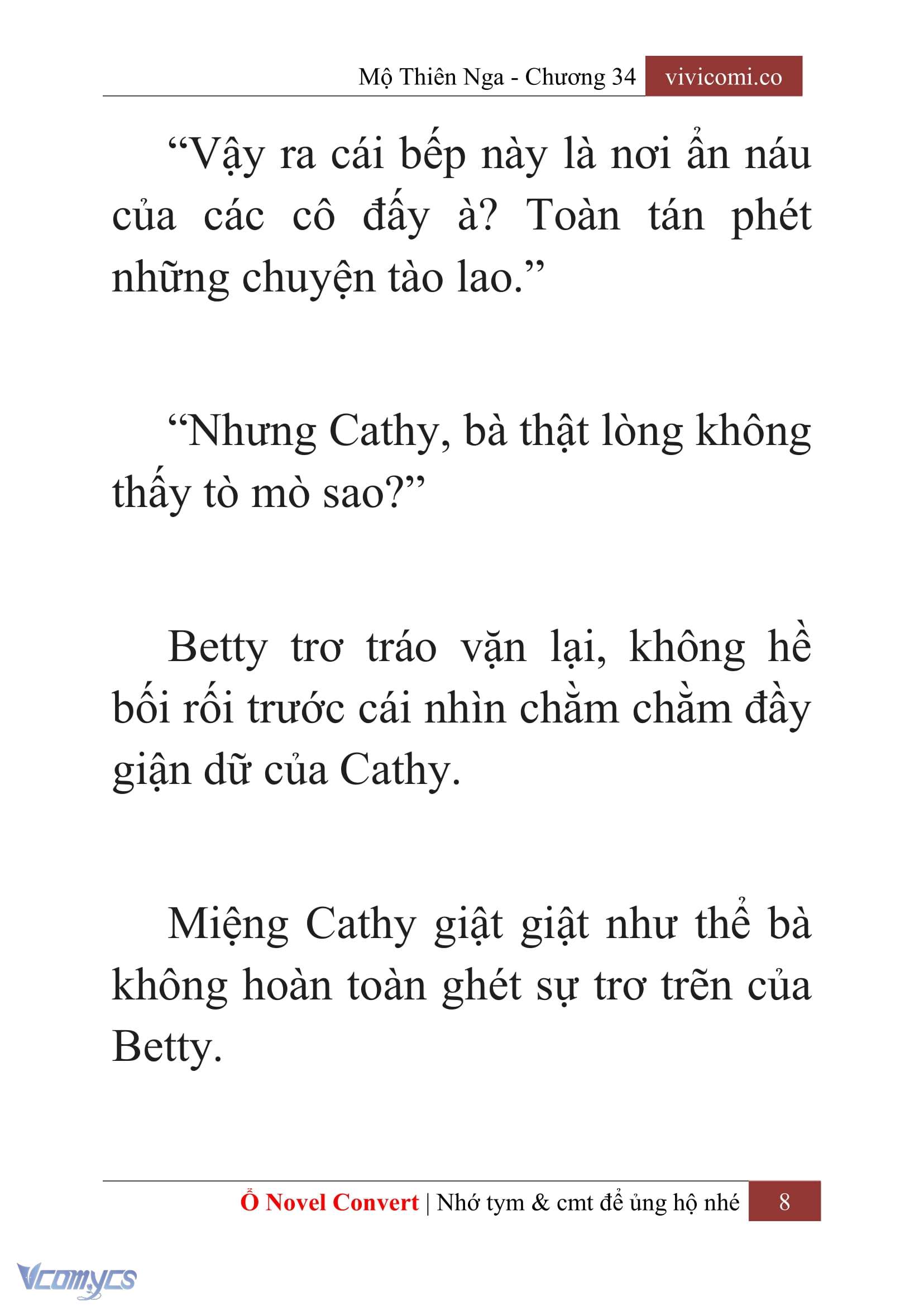 [Novel] Mộ Thiên Nga Chap 34 - Trang 2