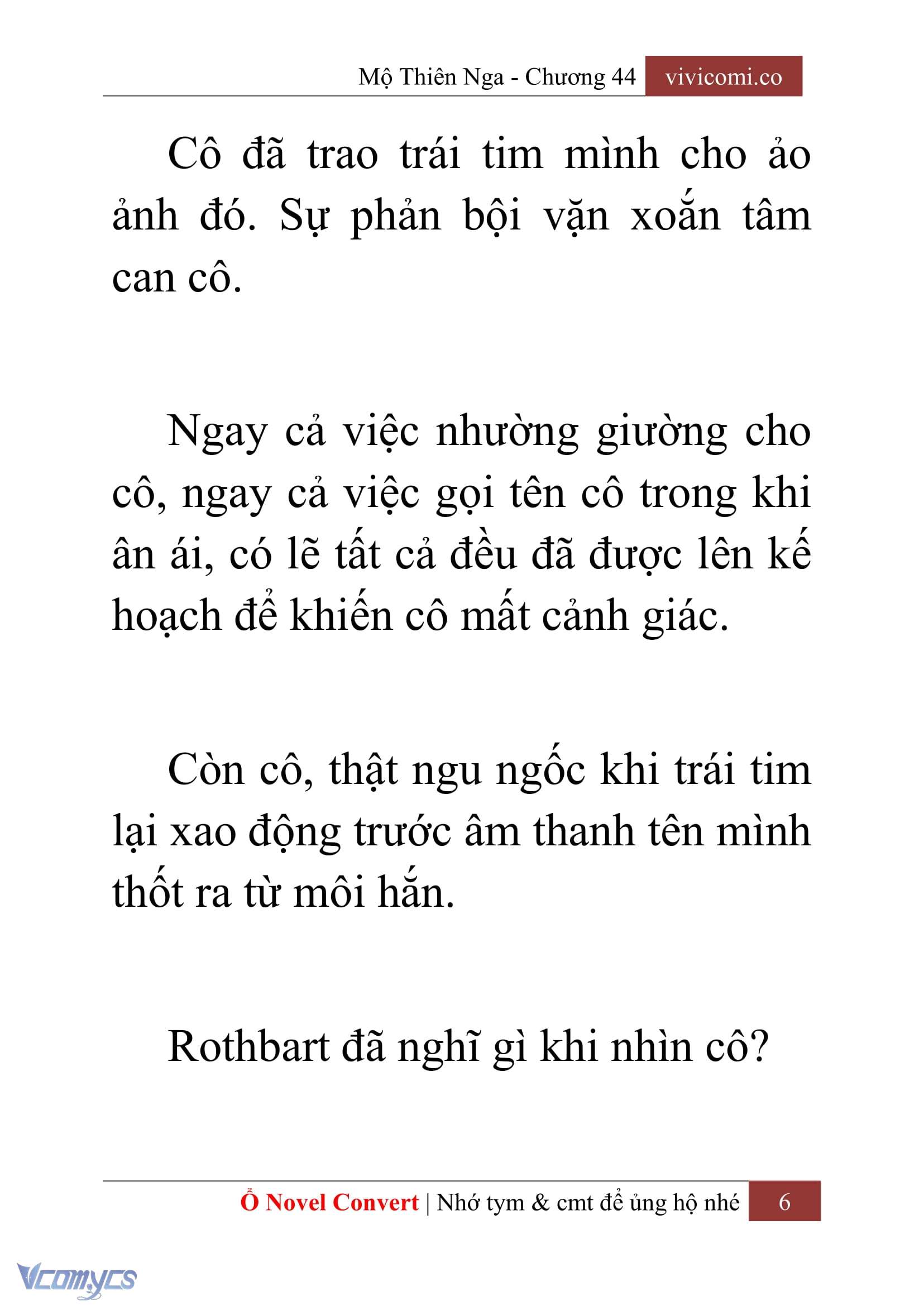 [Novel] Mộ Thiên Nga Chap 44 - Trang 2