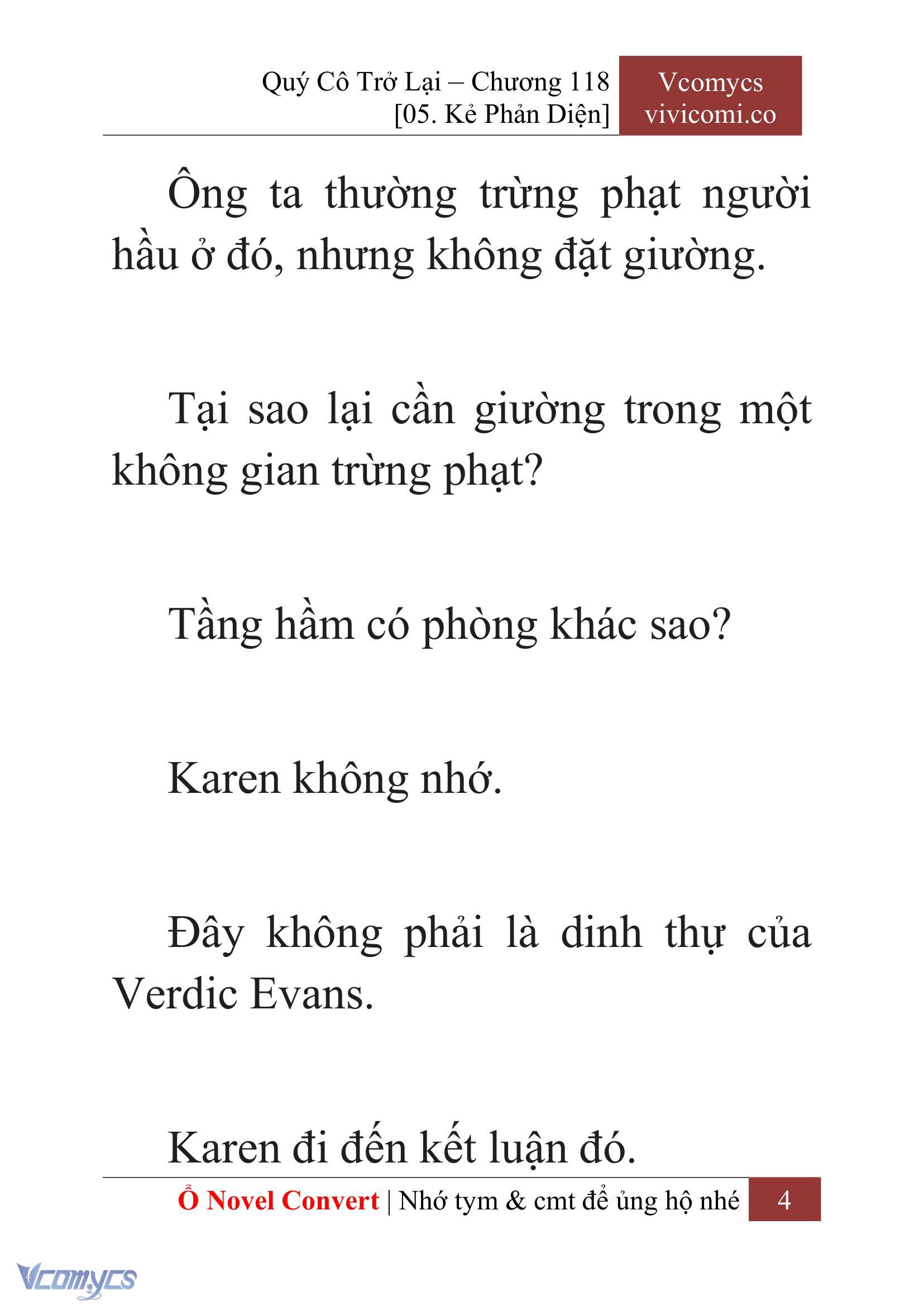 [Novel] Quý Cô Trở Lại Chap 118 - Trang 2