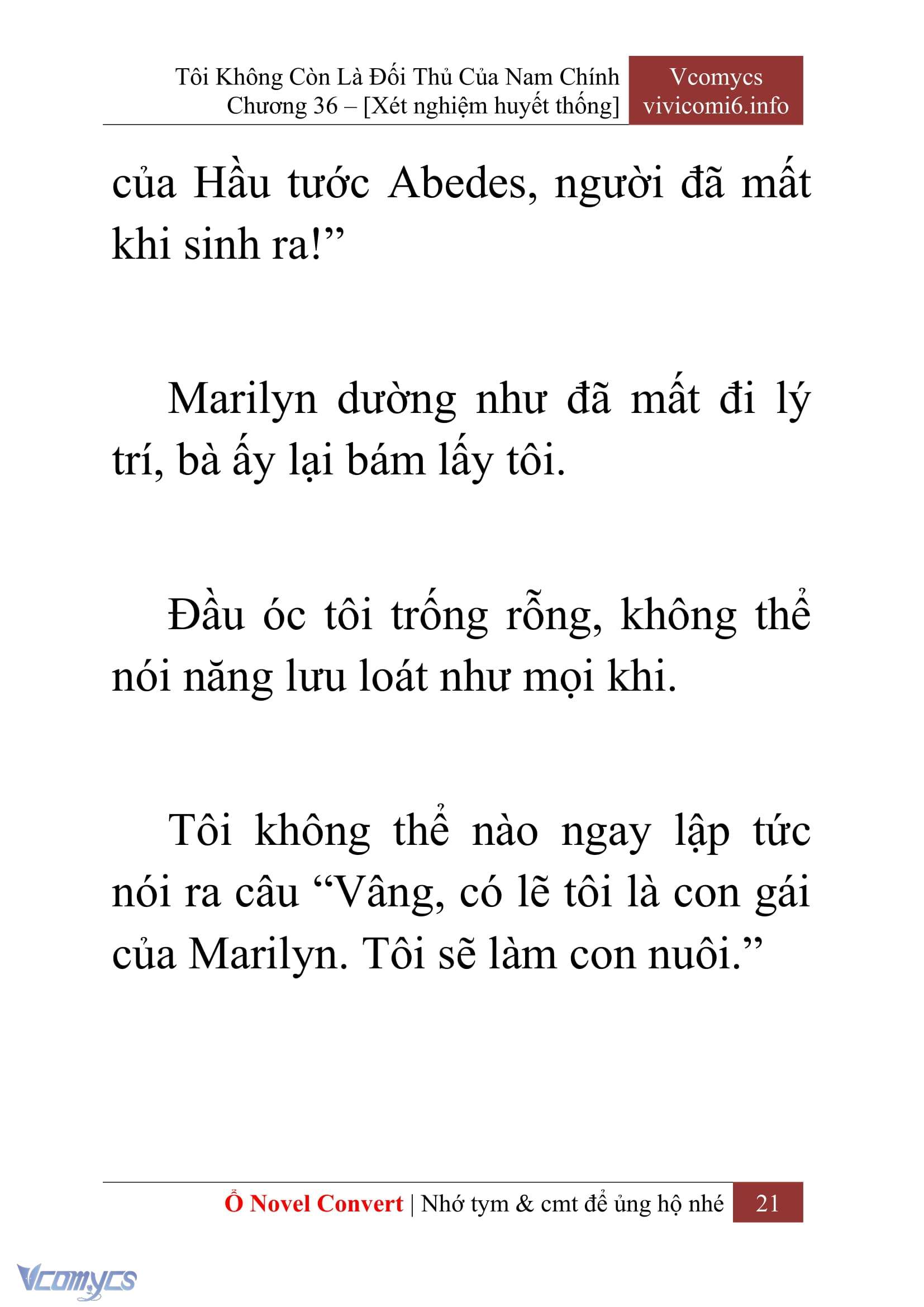 [Novel] Tôi Không Còn Là Đối Thủ Của Nam Chính Chap 36 - Trang 2