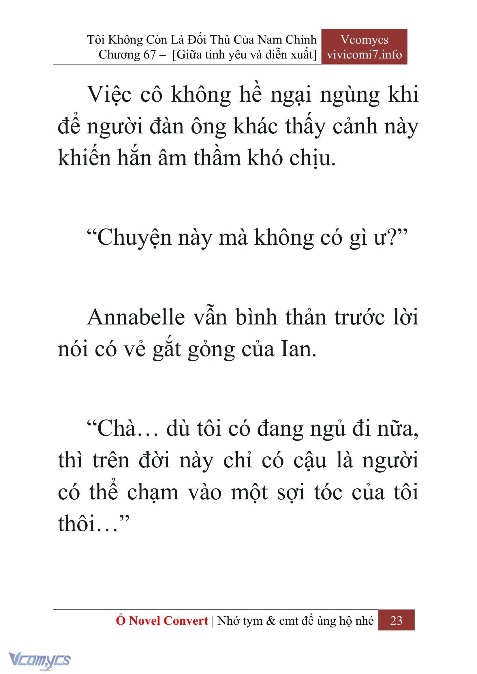 [Novel] Tôi Không Còn Là Đối Thủ Của Nam Chính Chap 67 - Trang 2