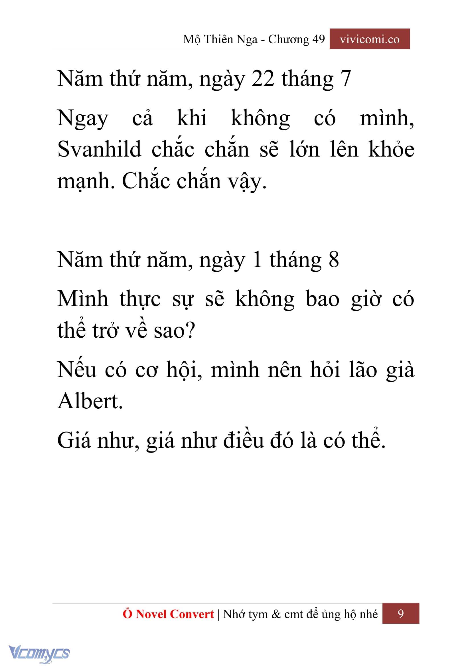 [Novel] Mộ Thiên Nga Chap 49 - Trang 2
