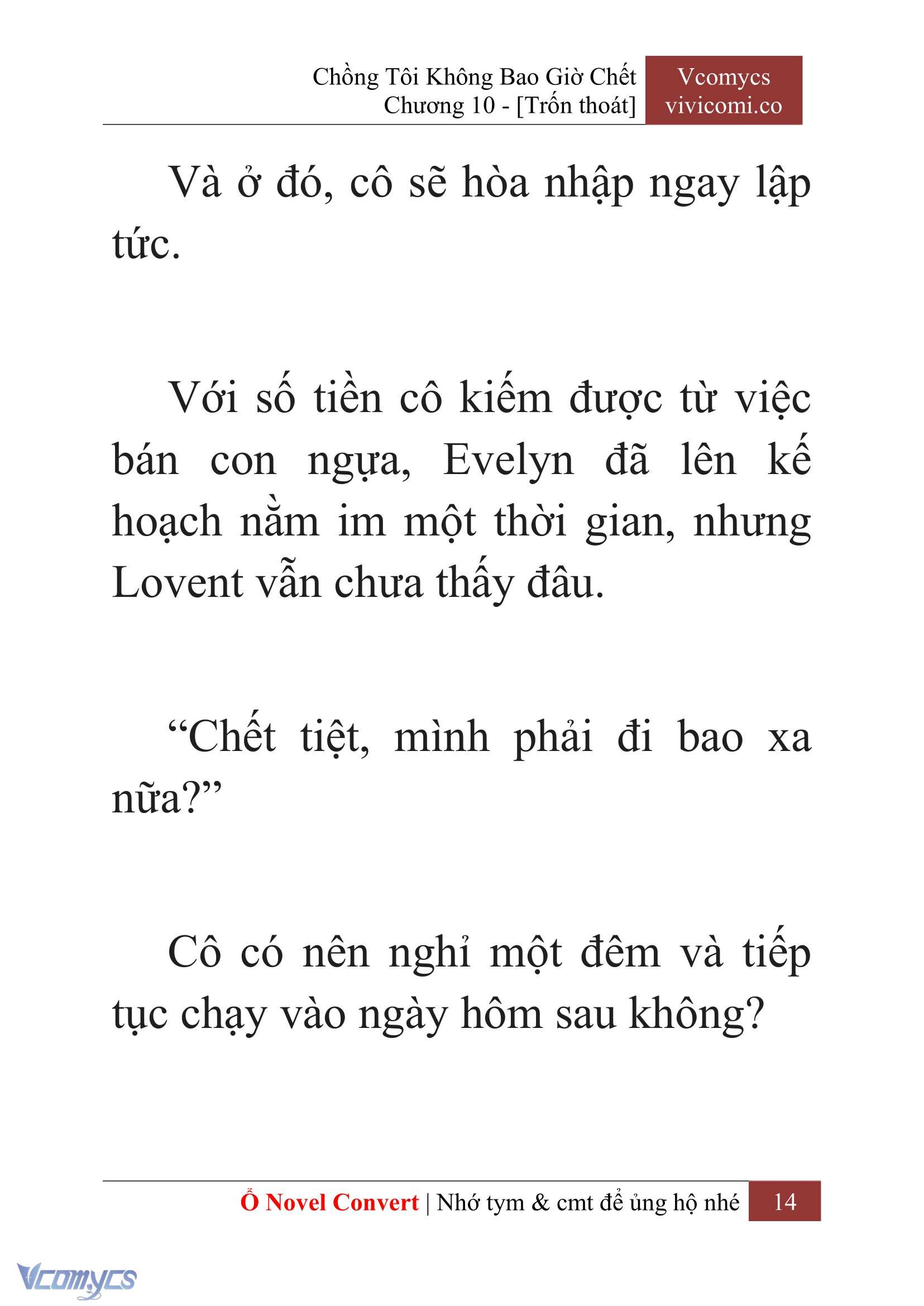 [Novel] Chồng Tôi Không Bao Giờ Chết Chap 10 - Trang 2