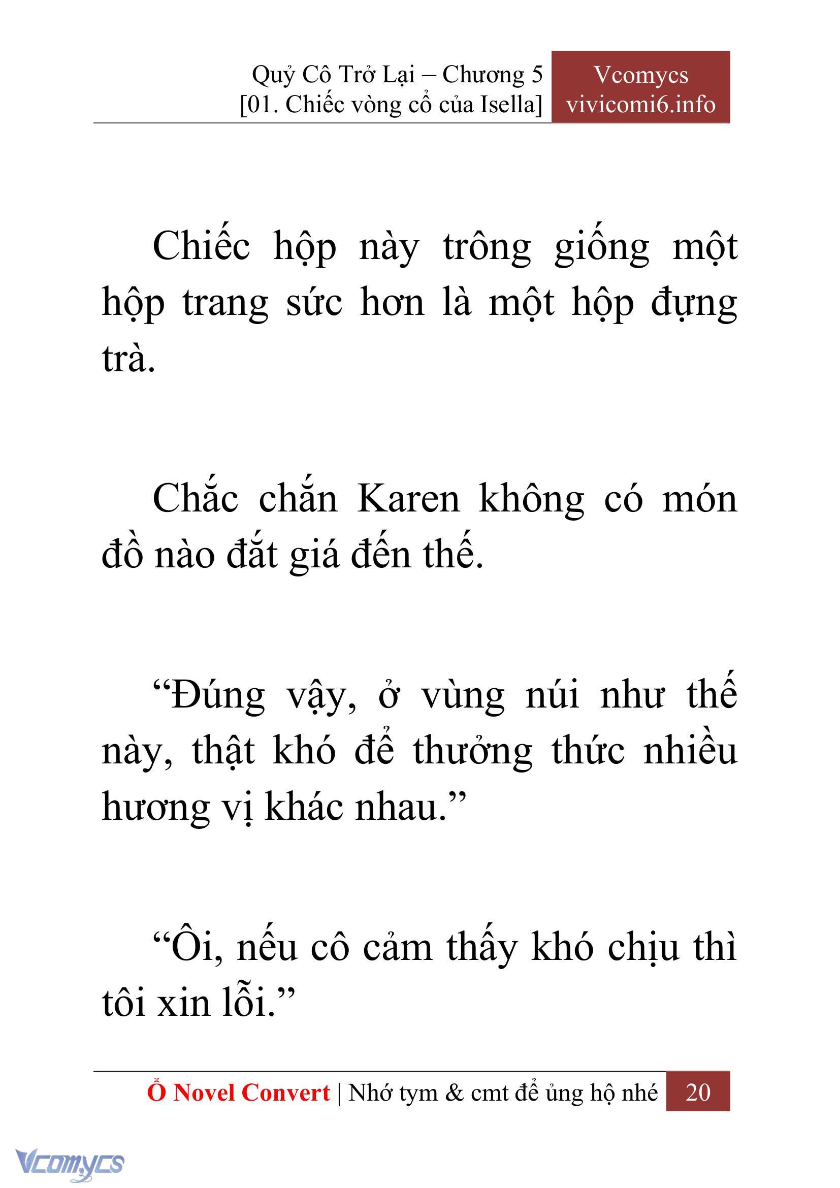 [Novel] Quý Cô Trở Lại Chap 5 - Trang 2