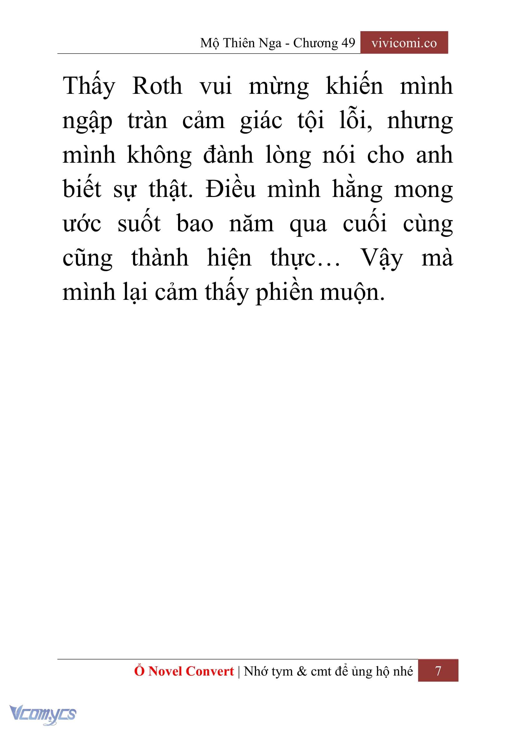[Novel] Mộ Thiên Nga Chap 49 - Trang 2