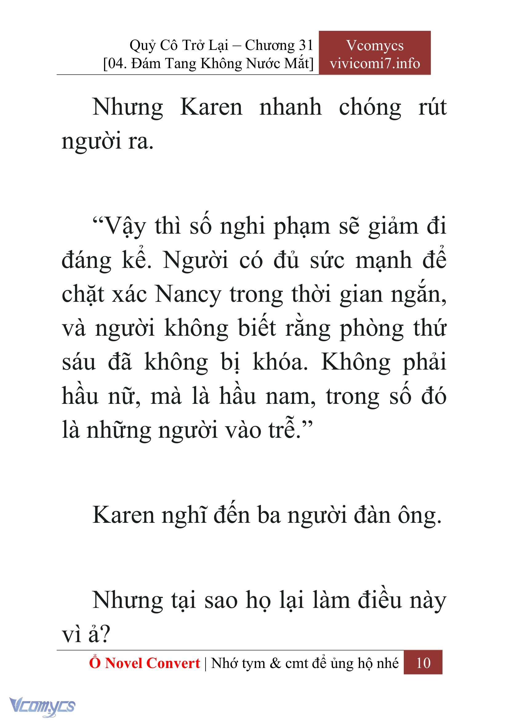 [Novel] Quý Cô Trở Lại Chap 31 - Trang 2