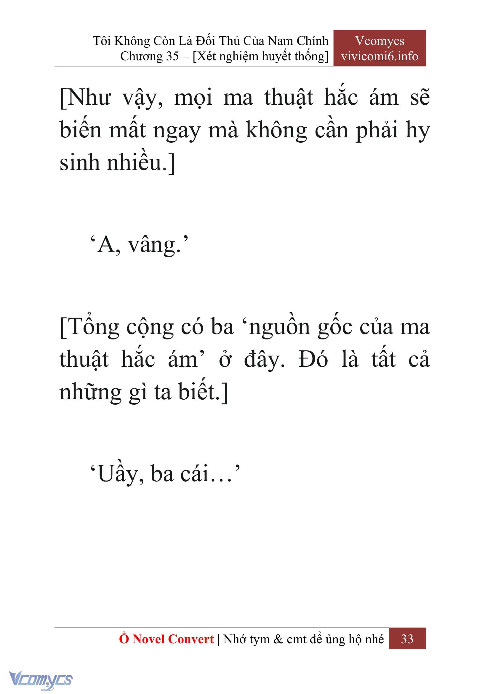 [Novel] Tôi Không Còn Là Đối Thủ Của Nam Chính Chap 35 - Trang 2