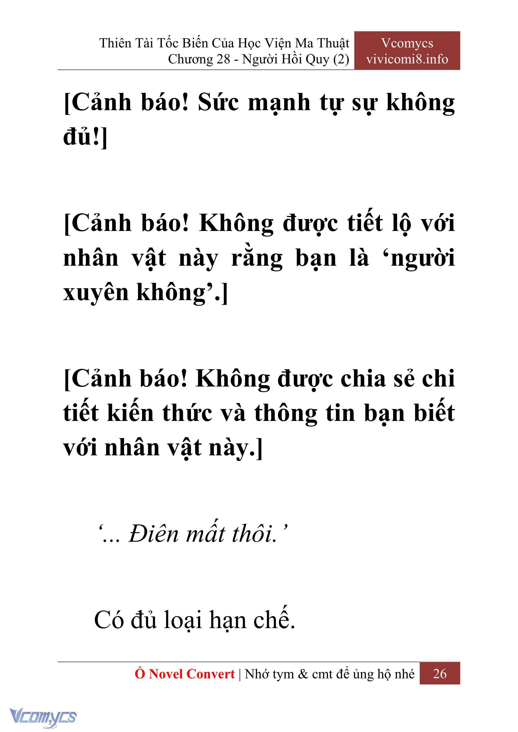 [Novel] Thiên Tài Tốc Biến Của Học Viện Ma Thuật Chap 28 - Trang 2
