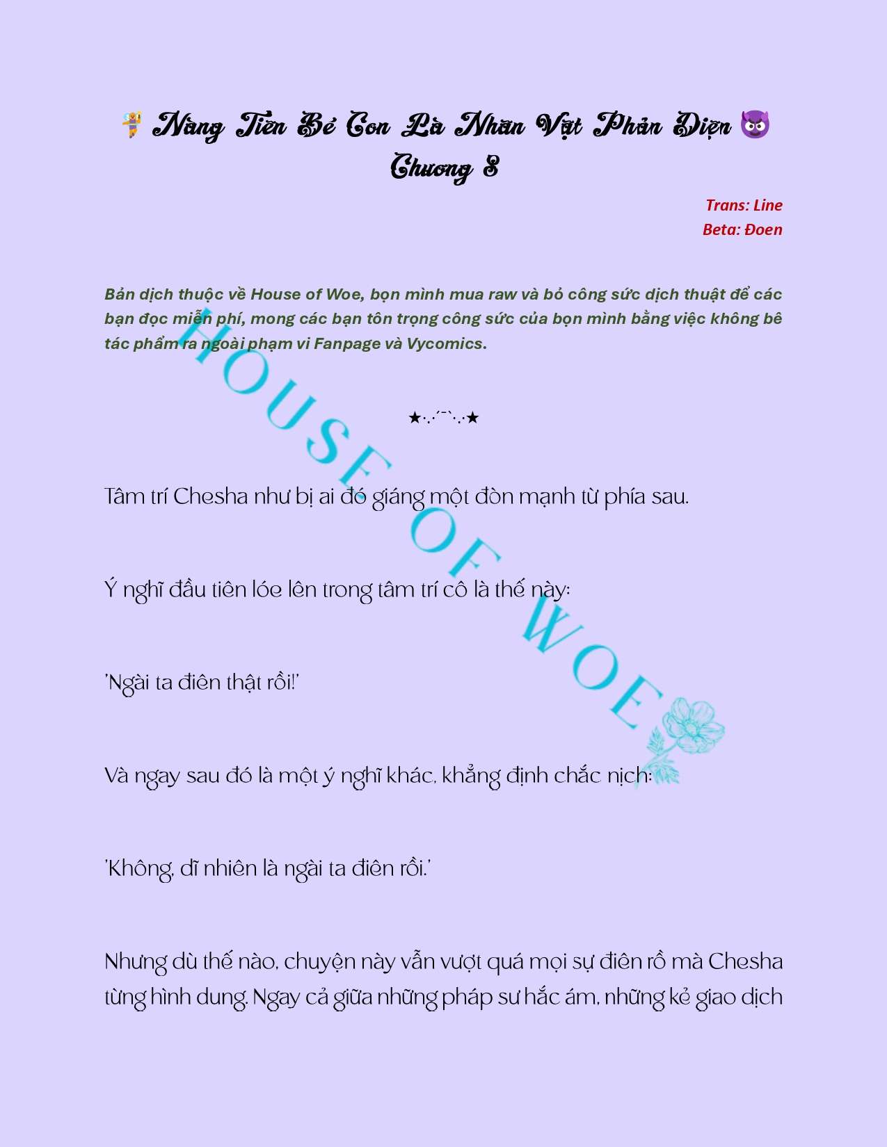 [NOVEL] NÀNG TIÊN BÉ CON LÀ NHÂN VẬT PHẢN DIỆN Chap 8 - Trang 2