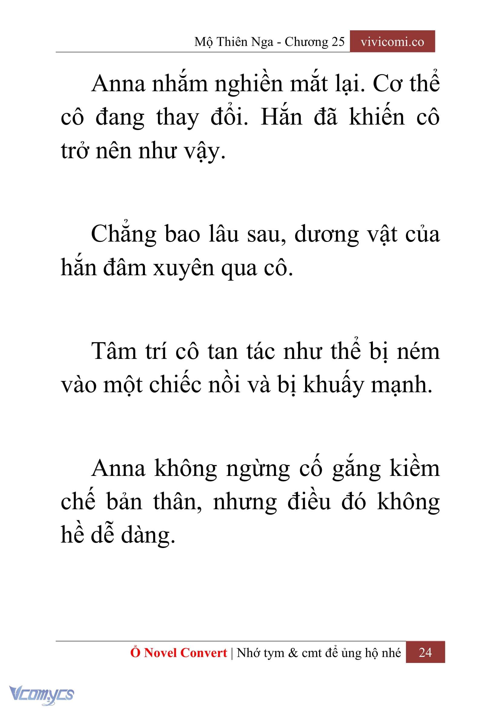 [Novel] Mộ Thiên Nga Chap 25 - Trang 2