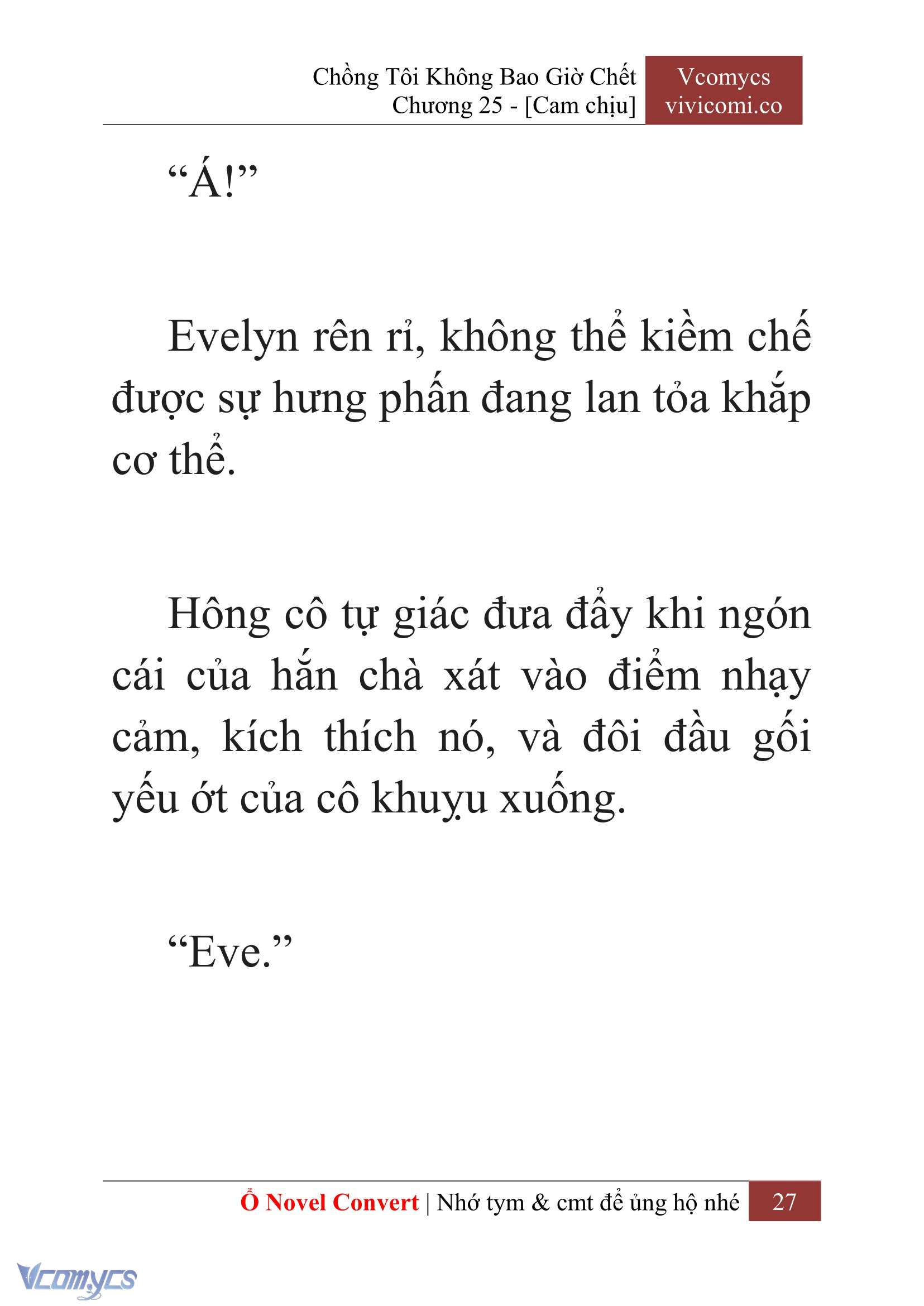 [Novel] Chồng Tôi Không Bao Giờ Chết Chap 25 - Trang 2