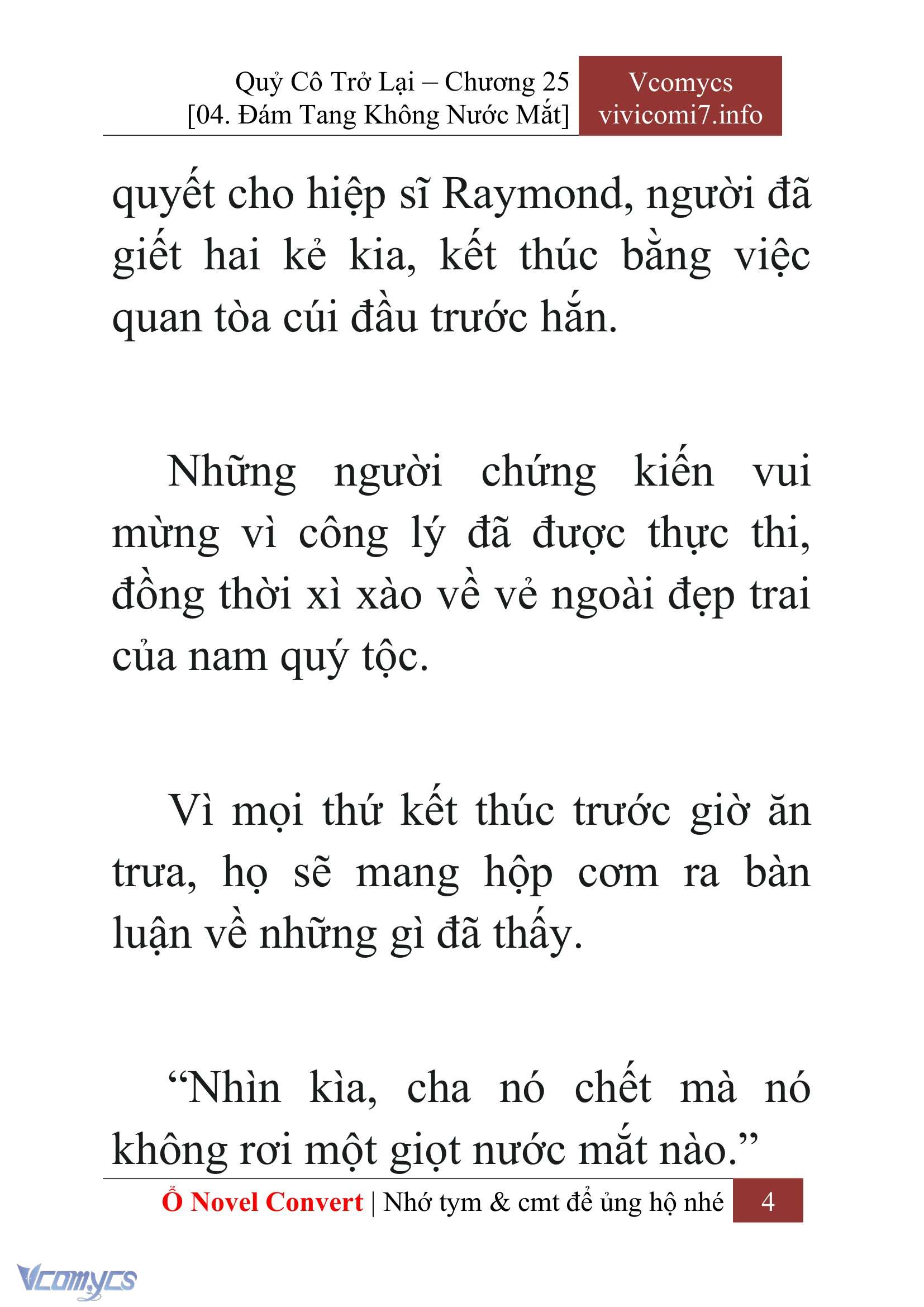 [Novel] Quý Cô Trở Lại Chap 25 - Trang 2