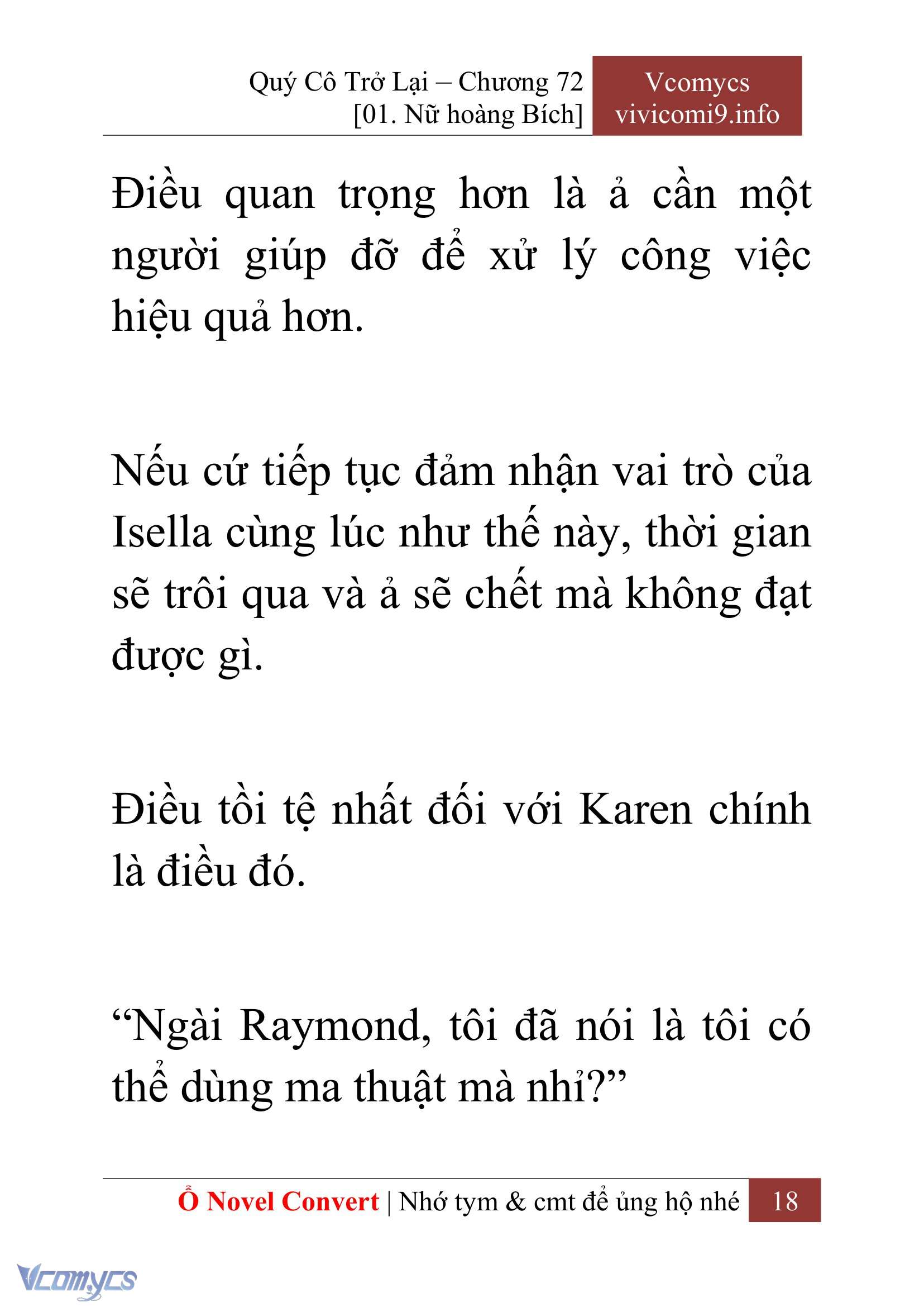 [Novel] Quý Cô Trở Lại Chap 72 - Trang 2