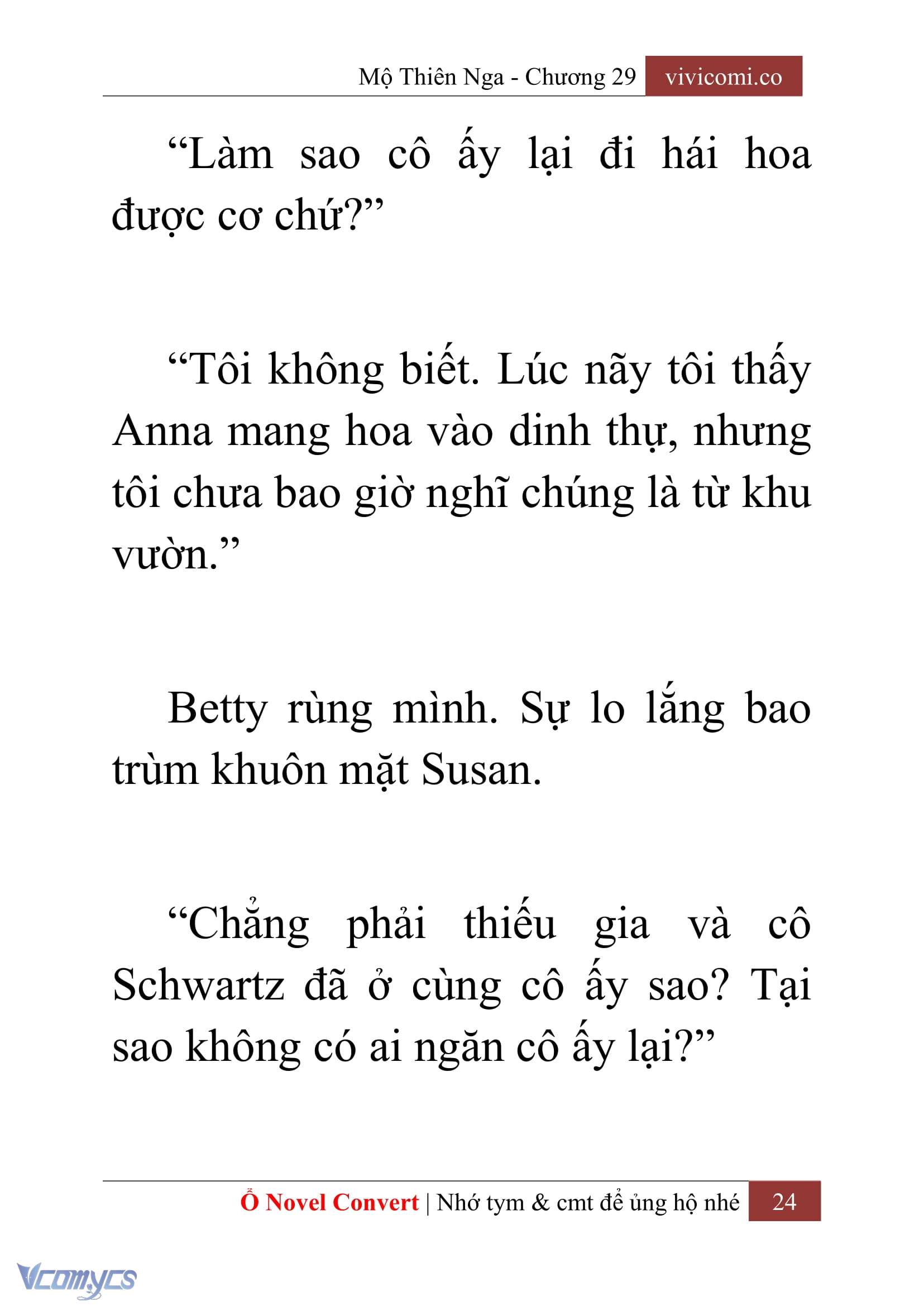 [Novel] Mộ Thiên Nga Chap 29 - Trang 2