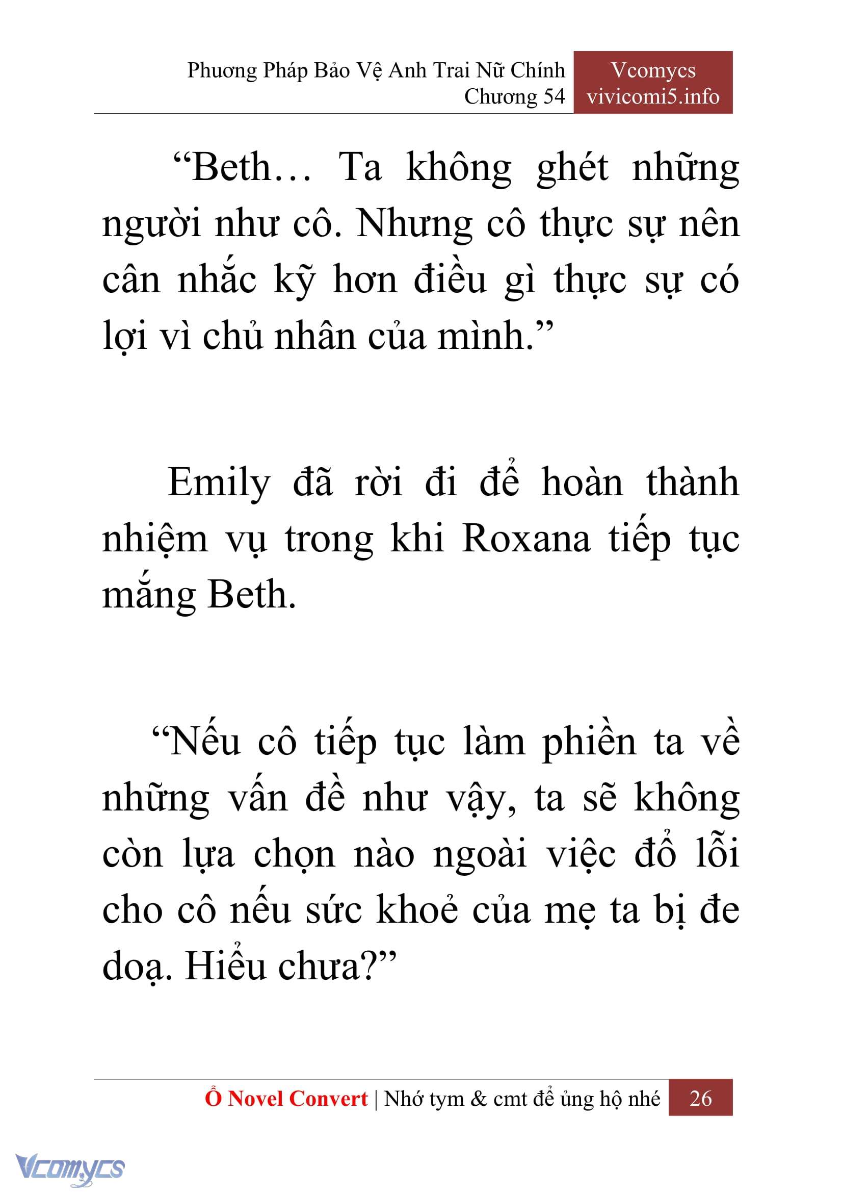 [Novel] Phương Pháp Bảo Vệ Anh Trai Nữ Chính Chap 54 - Trang 2