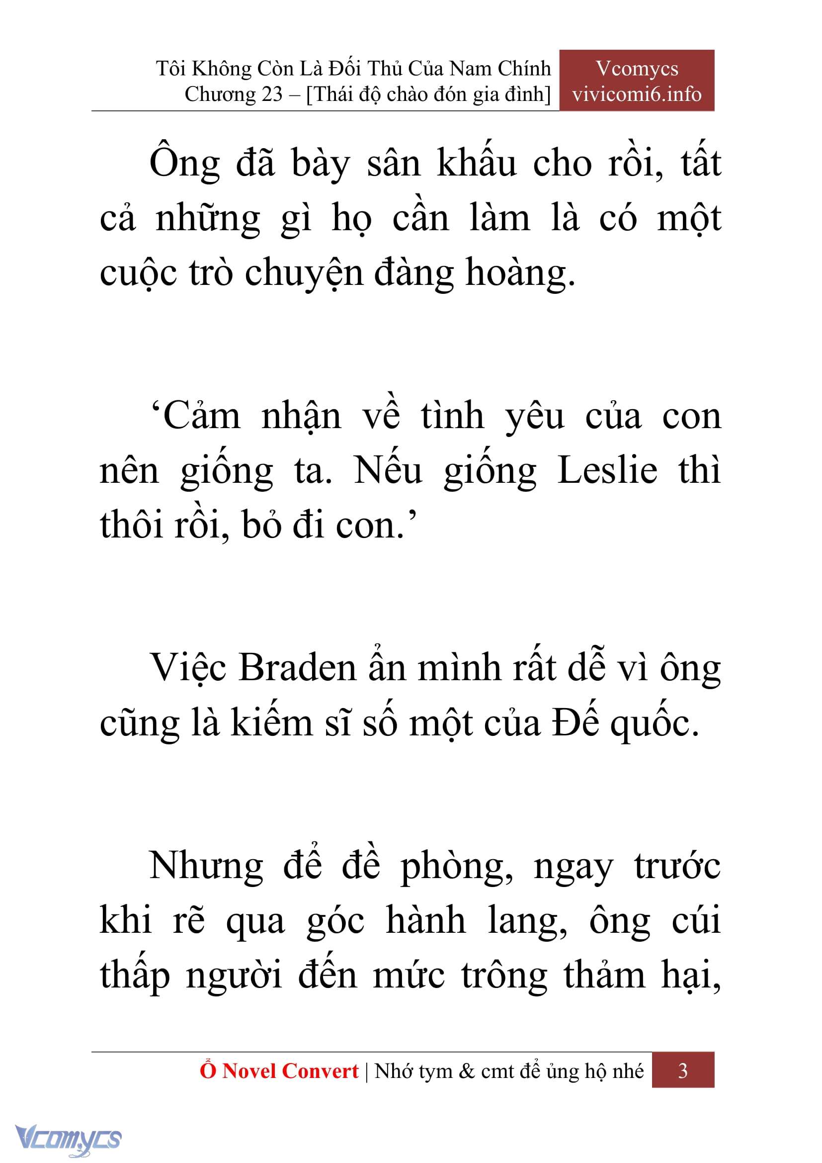 [Novel] Tôi Không Còn Là Đối Thủ Của Nam Chính Chap 23 - Trang 2