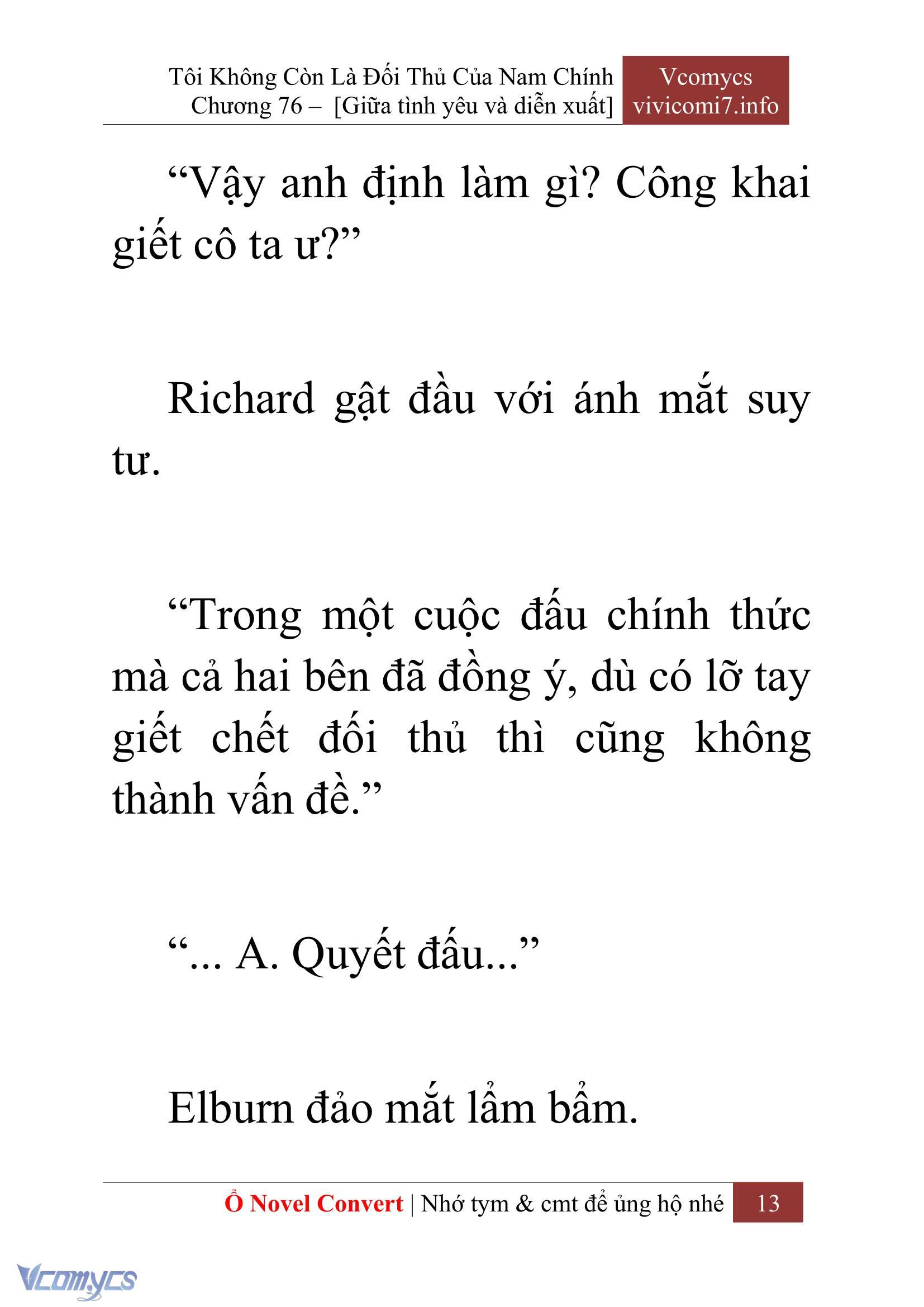 [Novel] Tôi Không Còn Là Đối Thủ Của Nam Chính Chap 76 - Trang 2