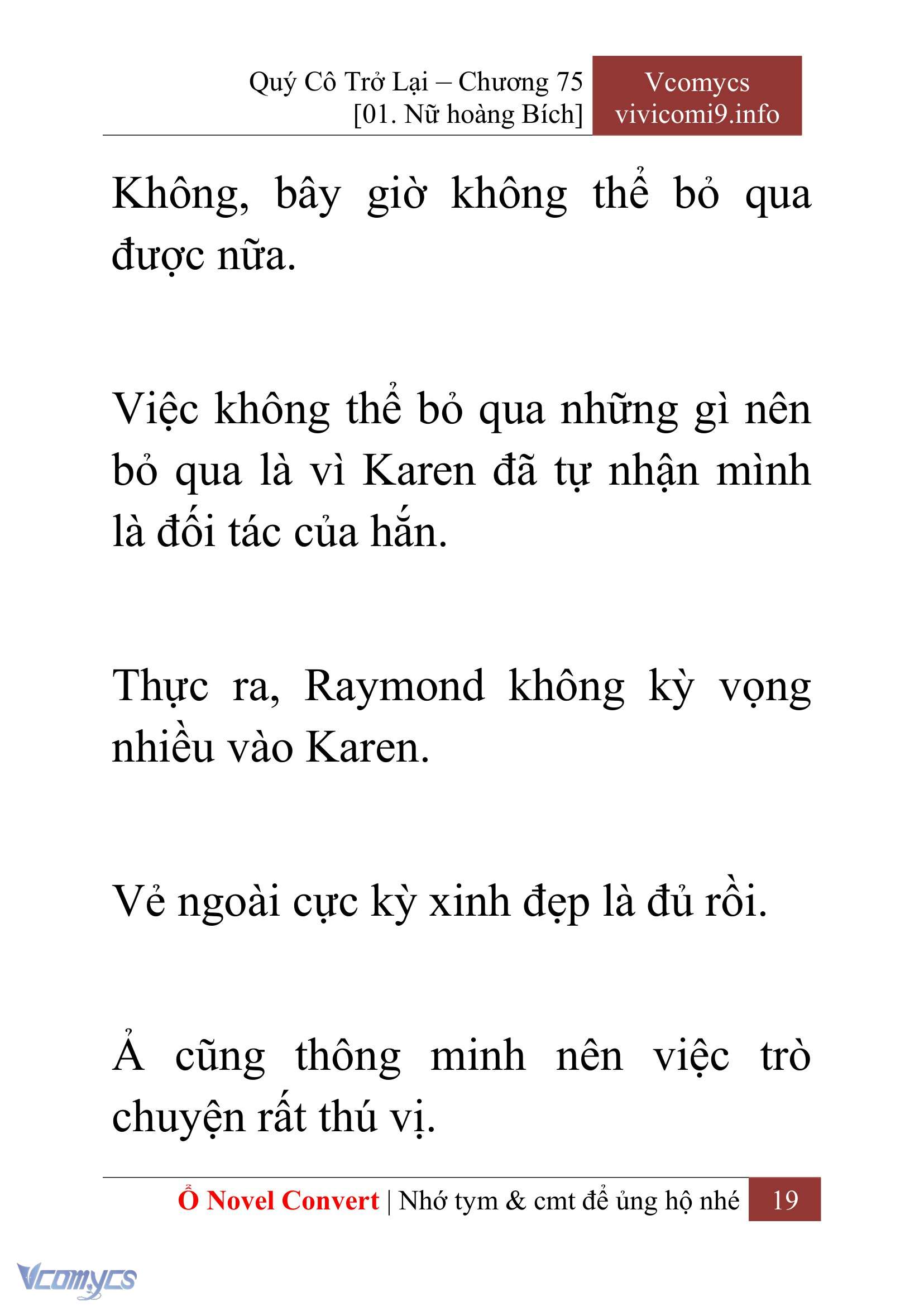 [Novel] Quý Cô Trở Lại Chap 75 - Trang 2