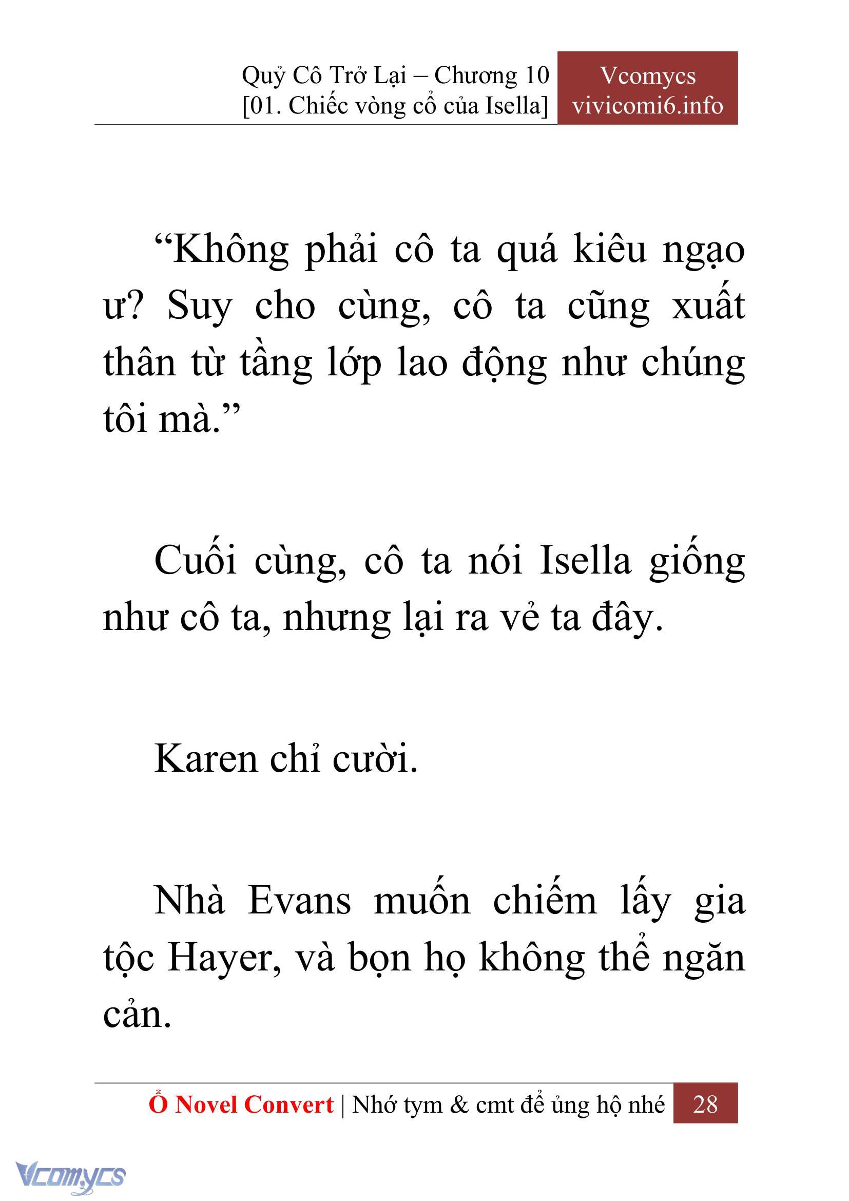 [Novel] Quý Cô Trở Lại Chap 10 - Trang 2