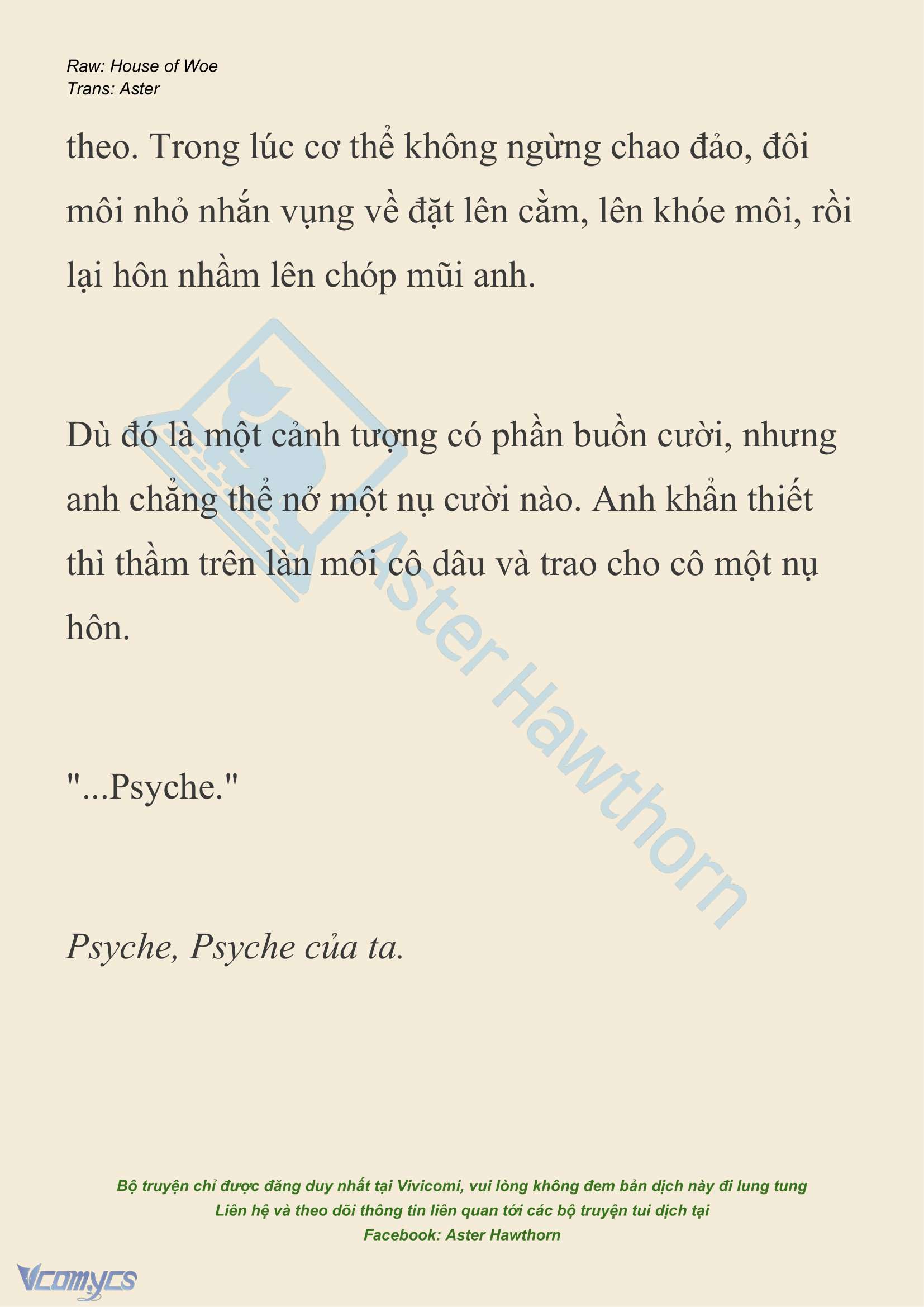 [NOVEL] Dành Cho Các Nữ Thần: Dành cho Psyche Chap 19 - Trang 2