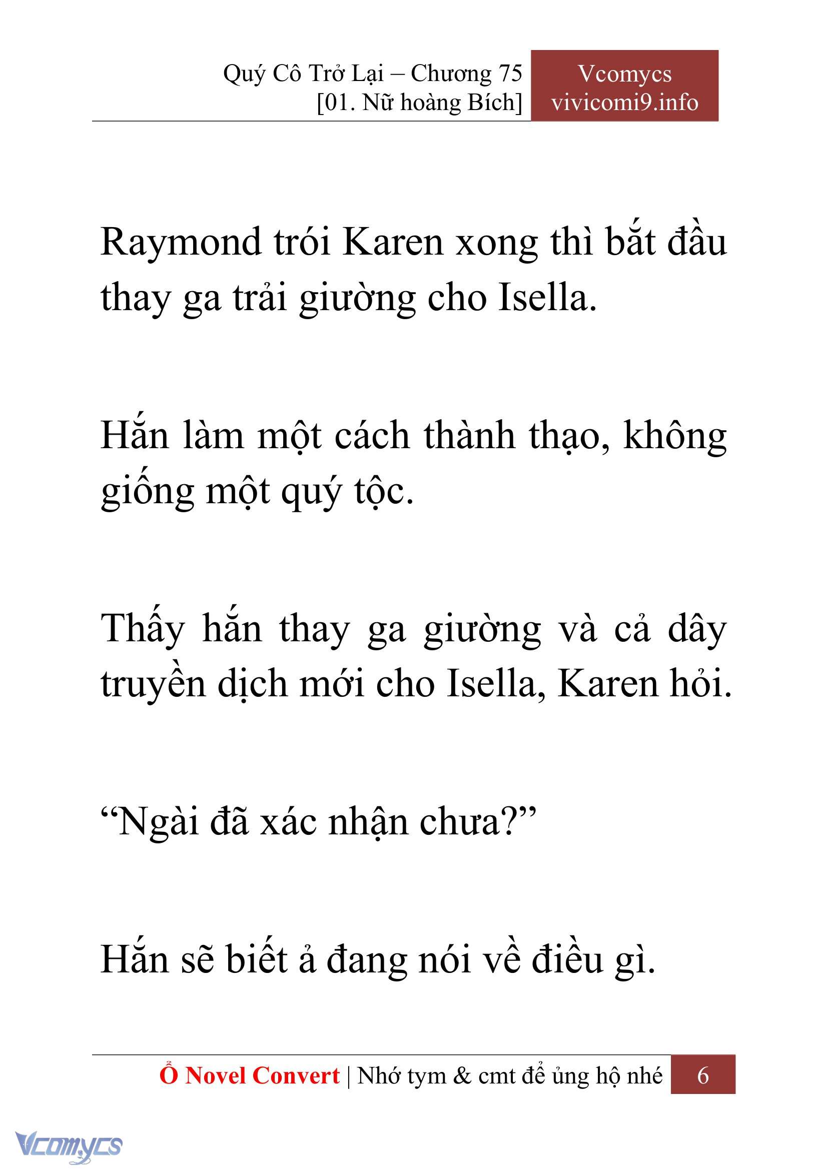 [Novel] Quý Cô Trở Lại Chap 75 - Trang 2